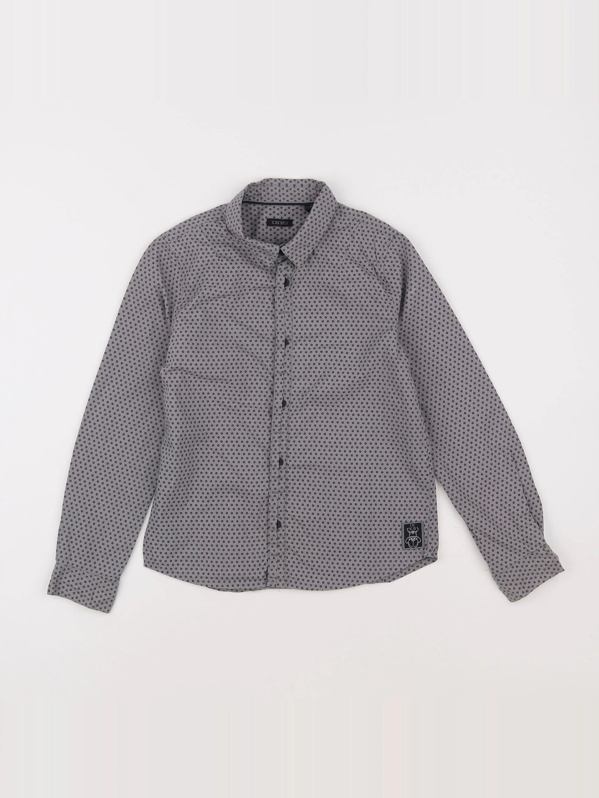 IKKS - chemise imprimé au dos gris - 8 ans