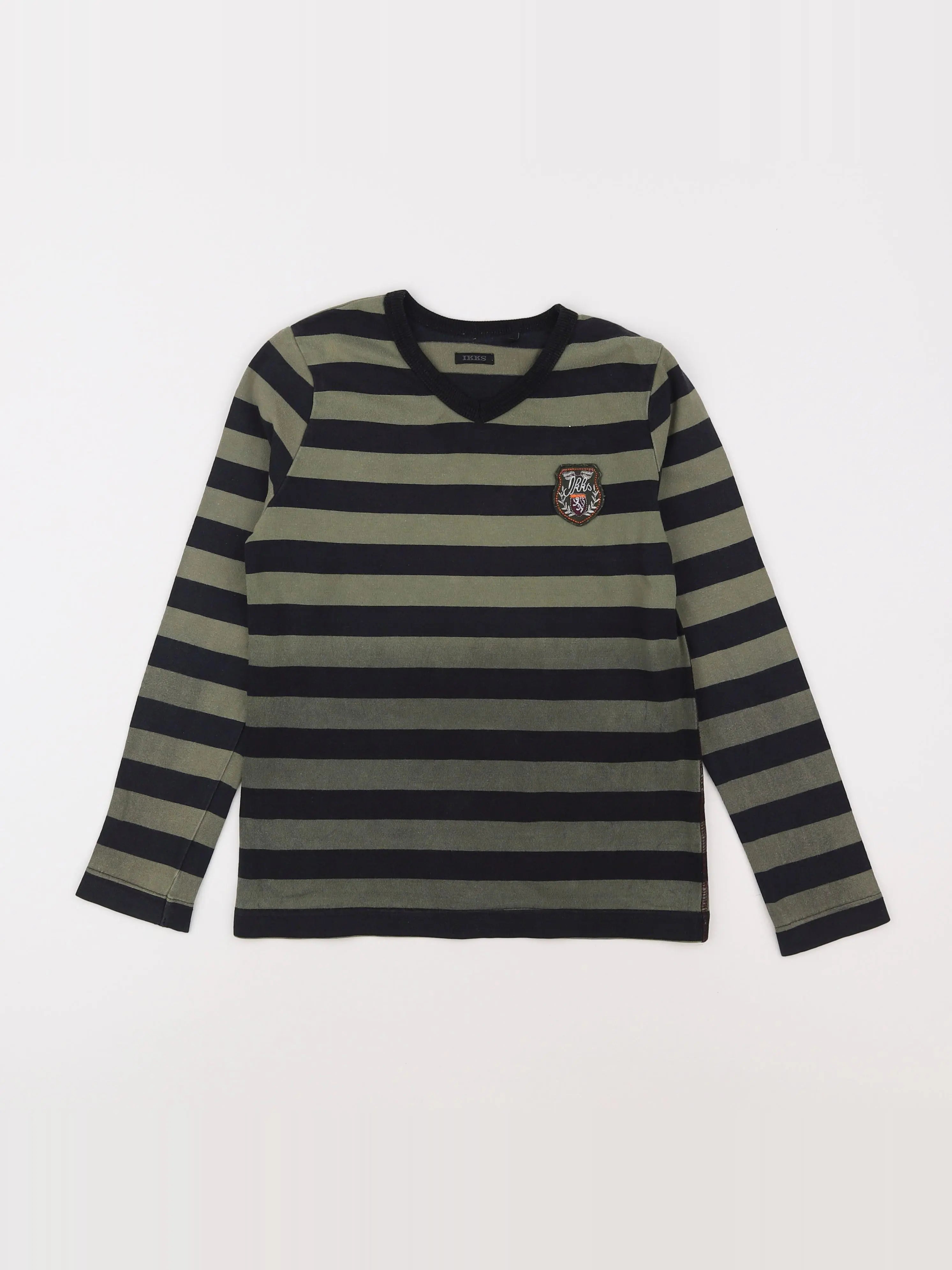 IKKS - tee-shirt vert, noir - 8 ans