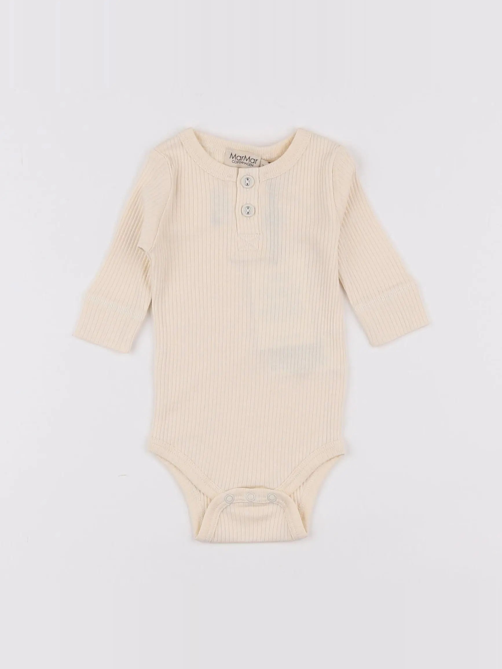 Body manches longues avec boutons beige