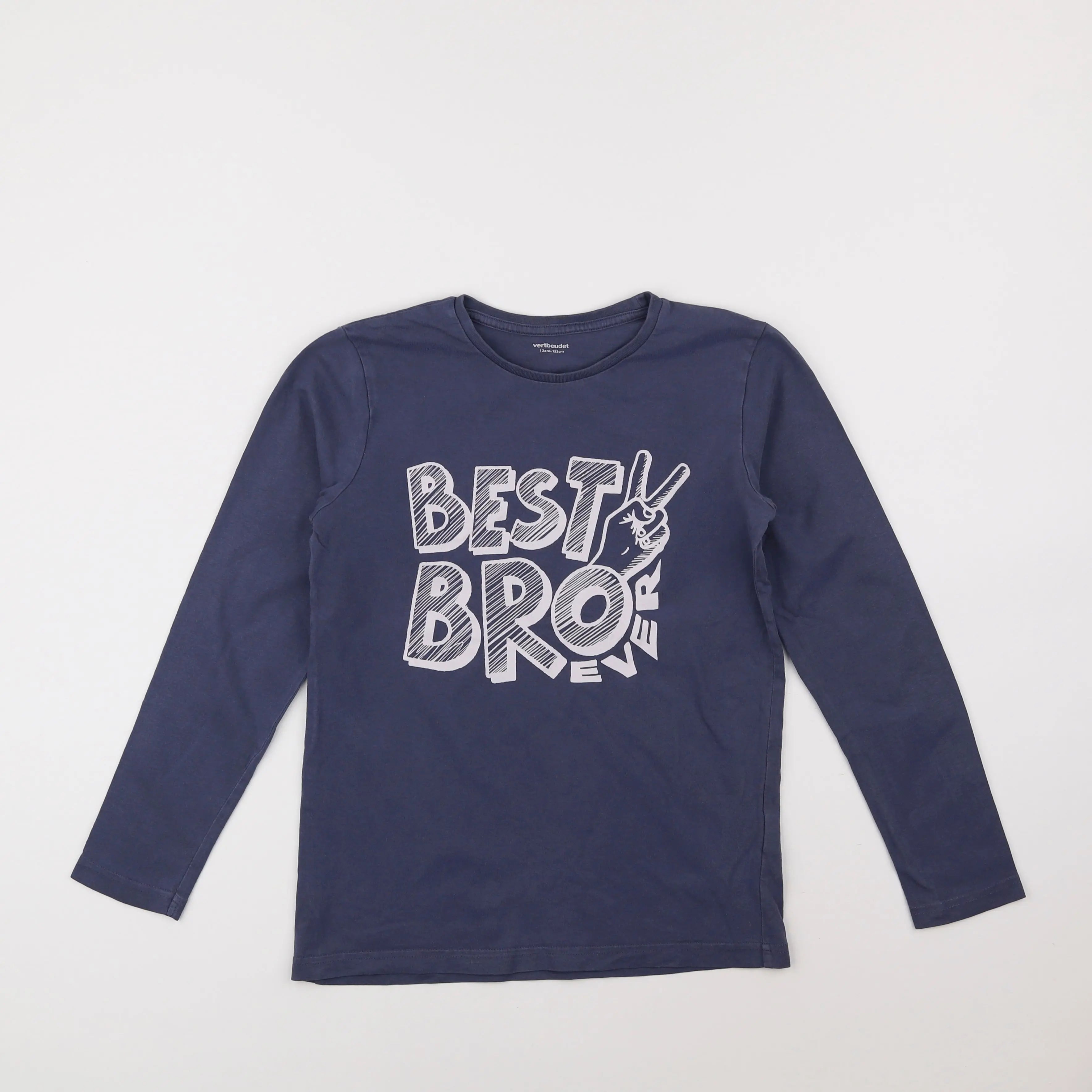 Vertbaudet - tee-shirt bleu - 12 ans