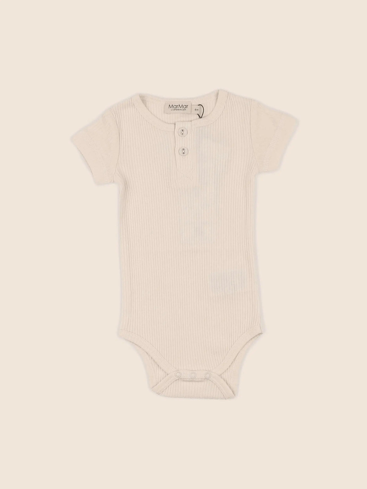 Body manches courtes avec boutons beige