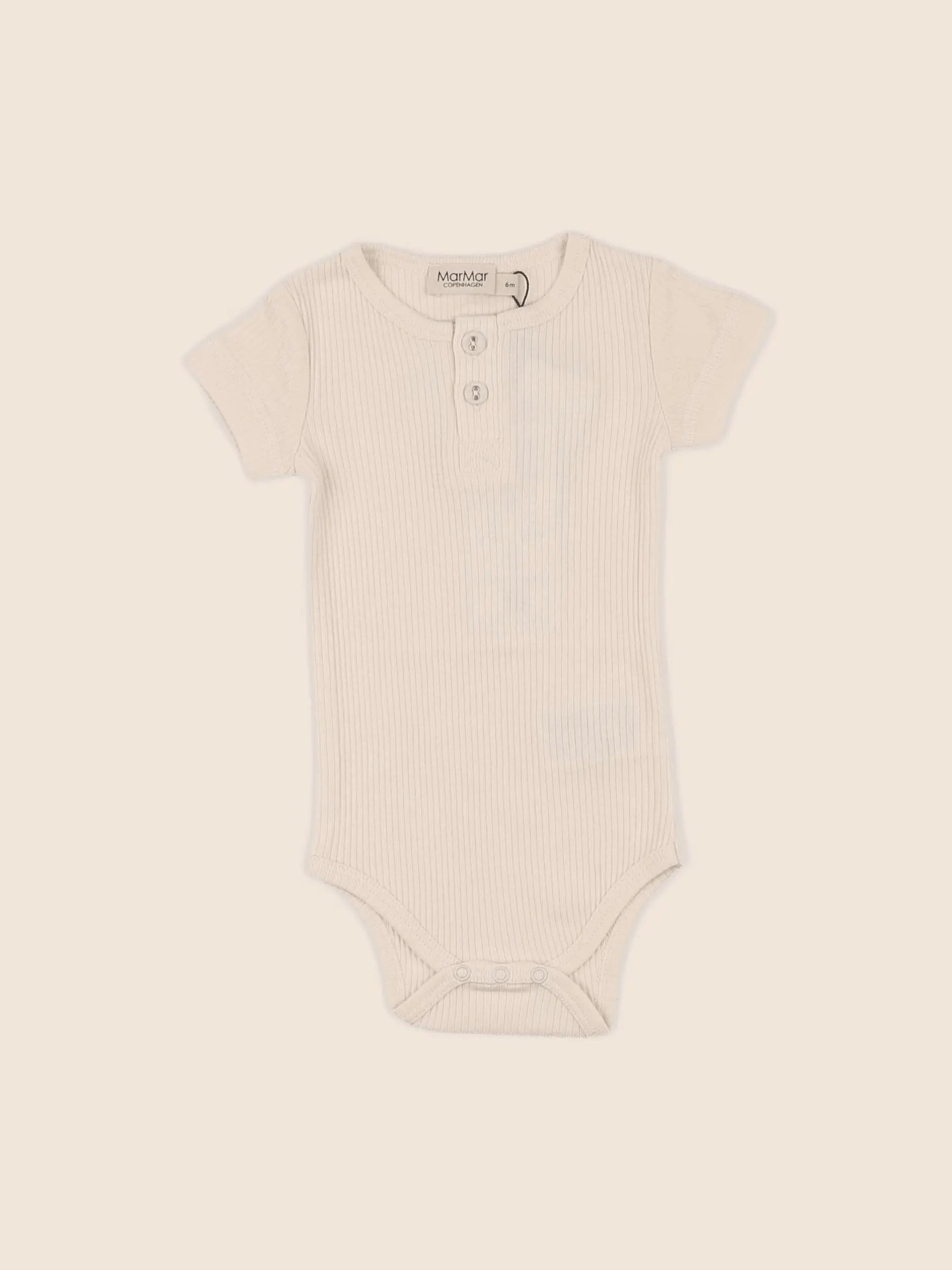 Body manches courtes avec boutons beige