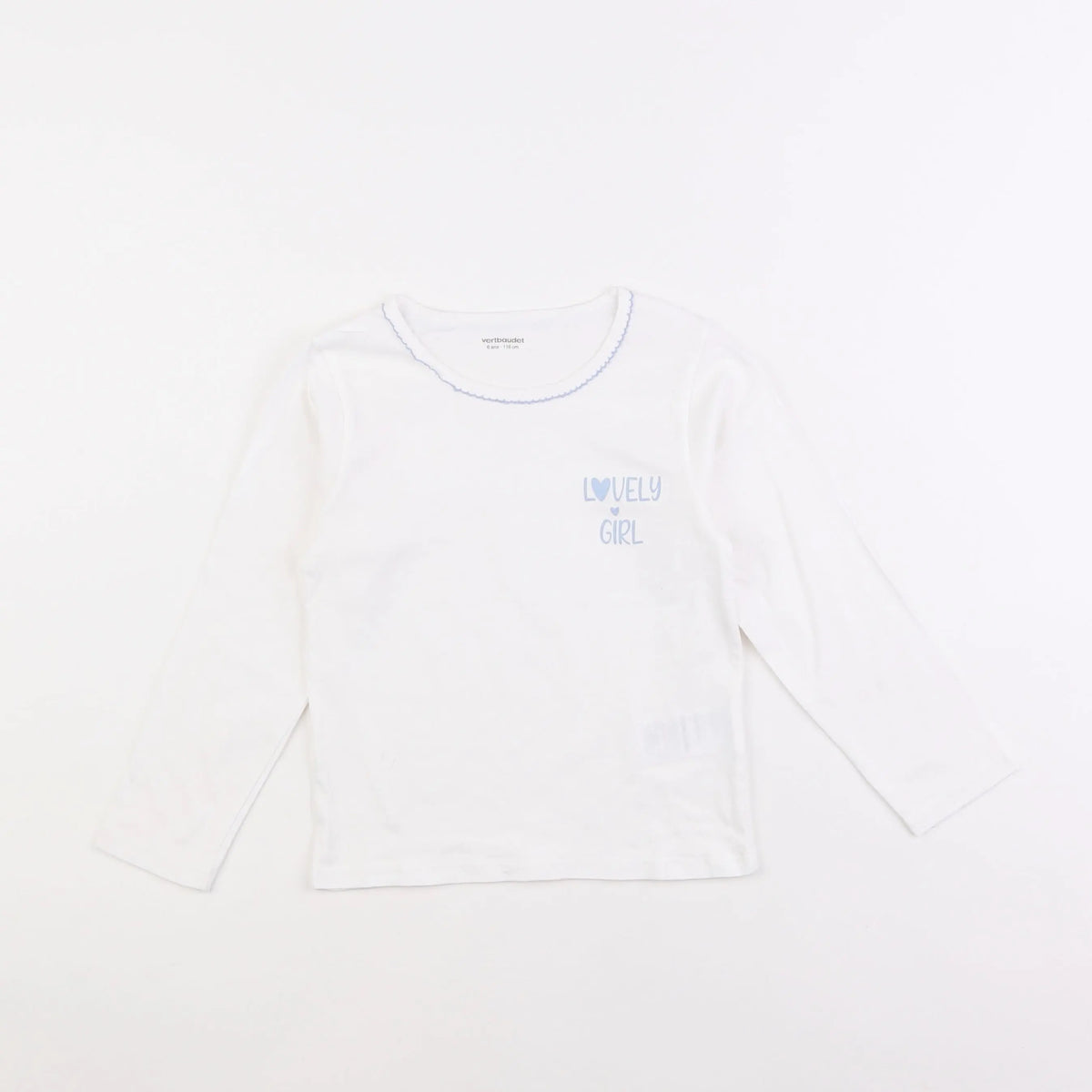 Vertbaudet - maillot de corps blanc - 6 ans