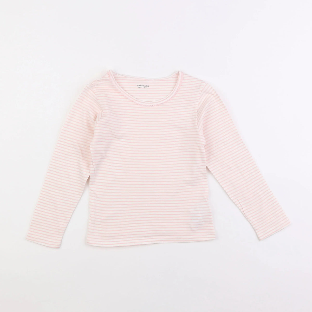 Vertbaudet - maillot de corps blanc, rose - 6 ans