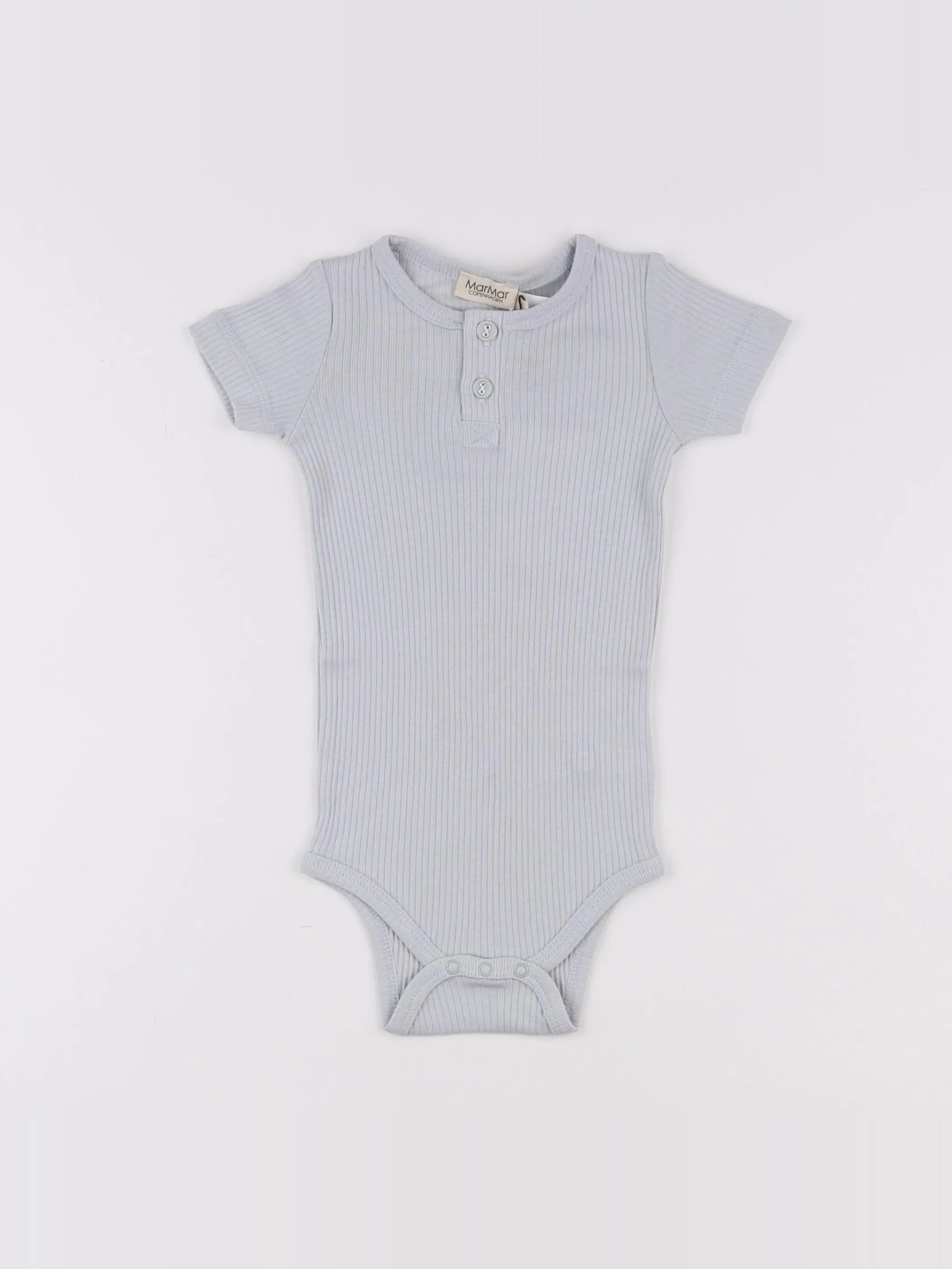 Body manches courtes avec boutons bleu clair