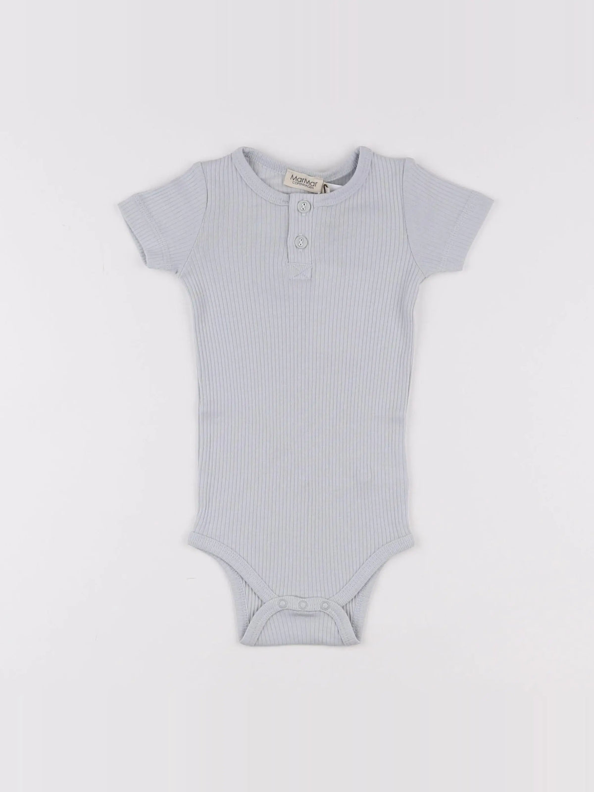 Body manches courtes avec boutons bleu clair