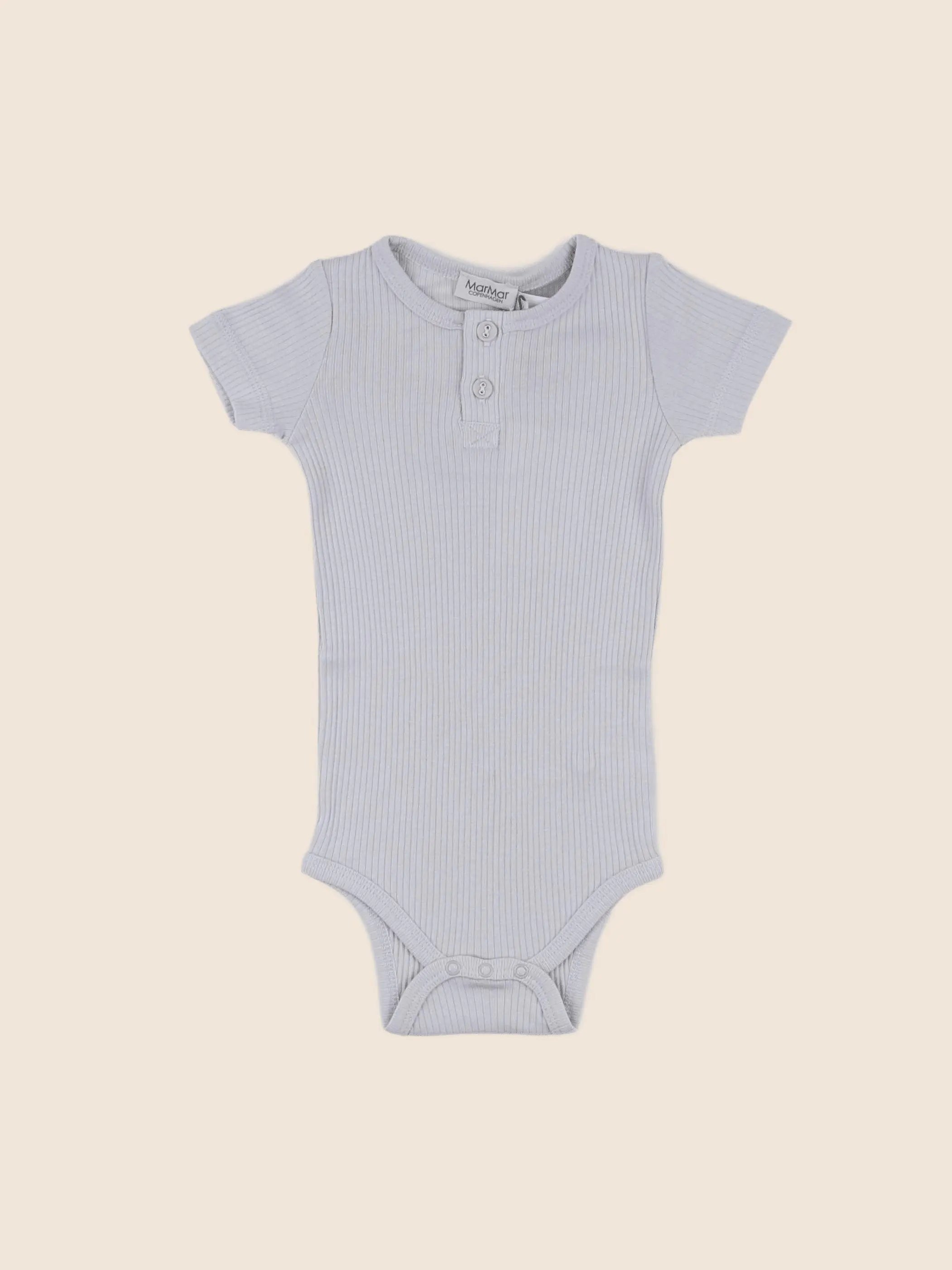 Body manches courtes avec boutons bleu clair