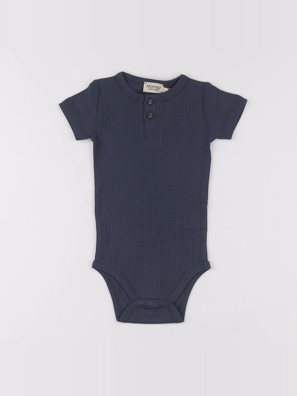 Body manches courtes avec boutons bleu foncé
