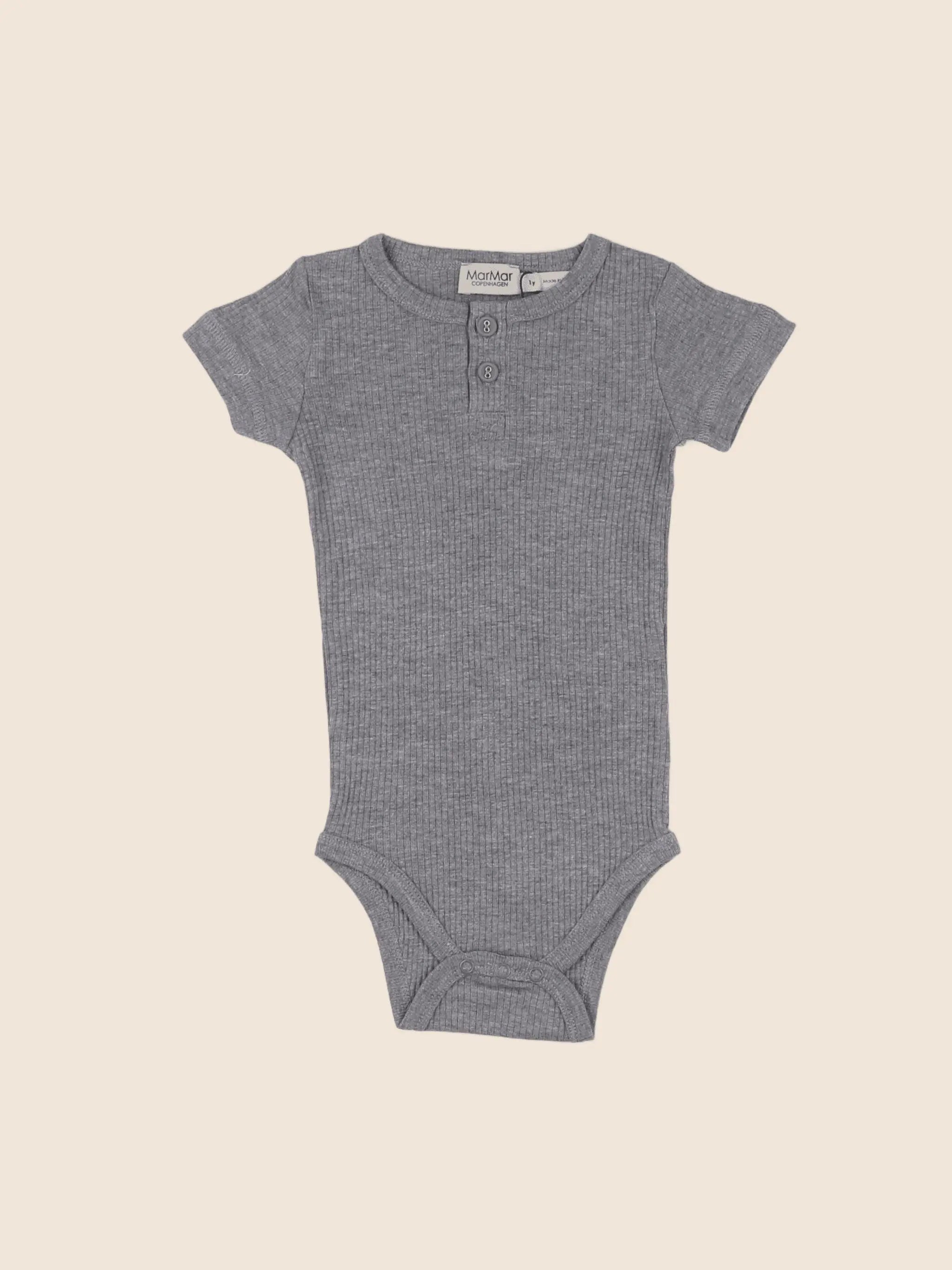 Body manches courtes avec boutons gris