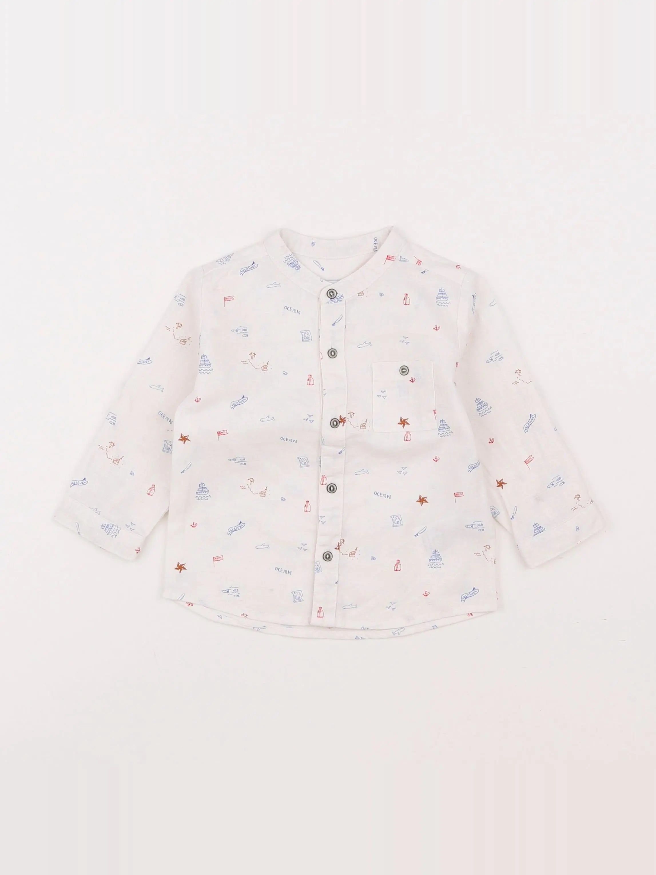 Vertbaudet - chemise blanc - 6 mois