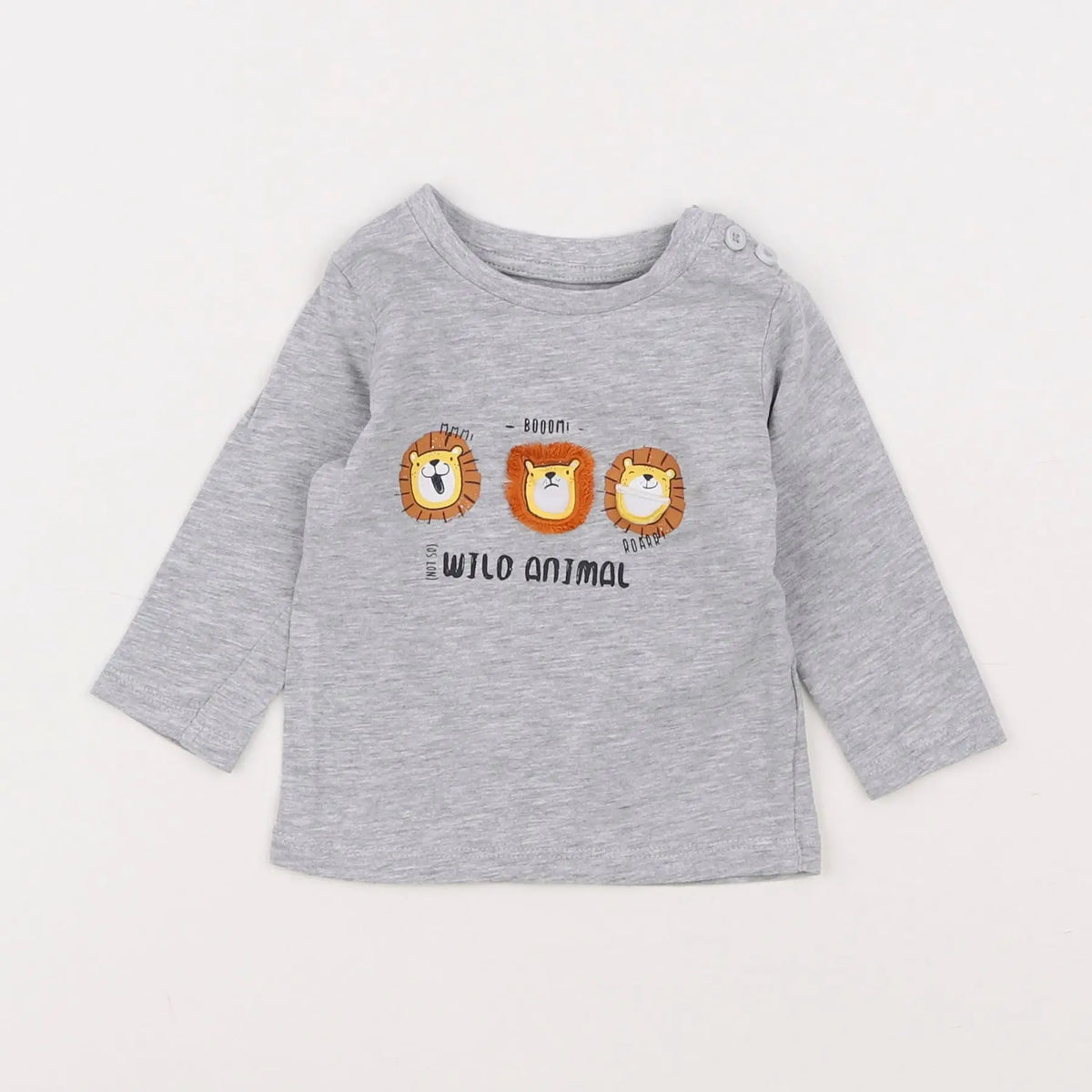 Vertbaudet - tee-shirt gris - 6 mois