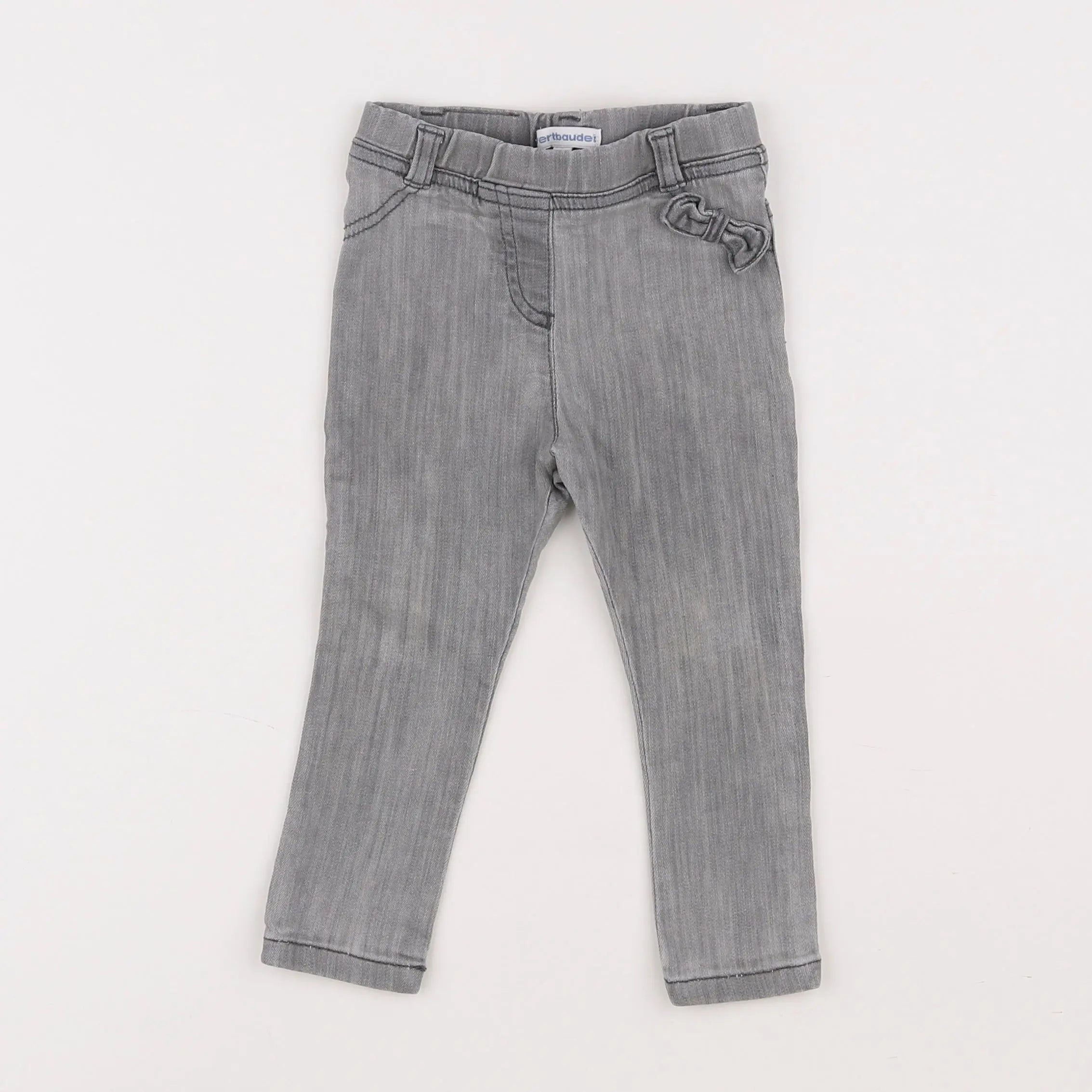 Vertbaudet - jegging gris - 18 mois