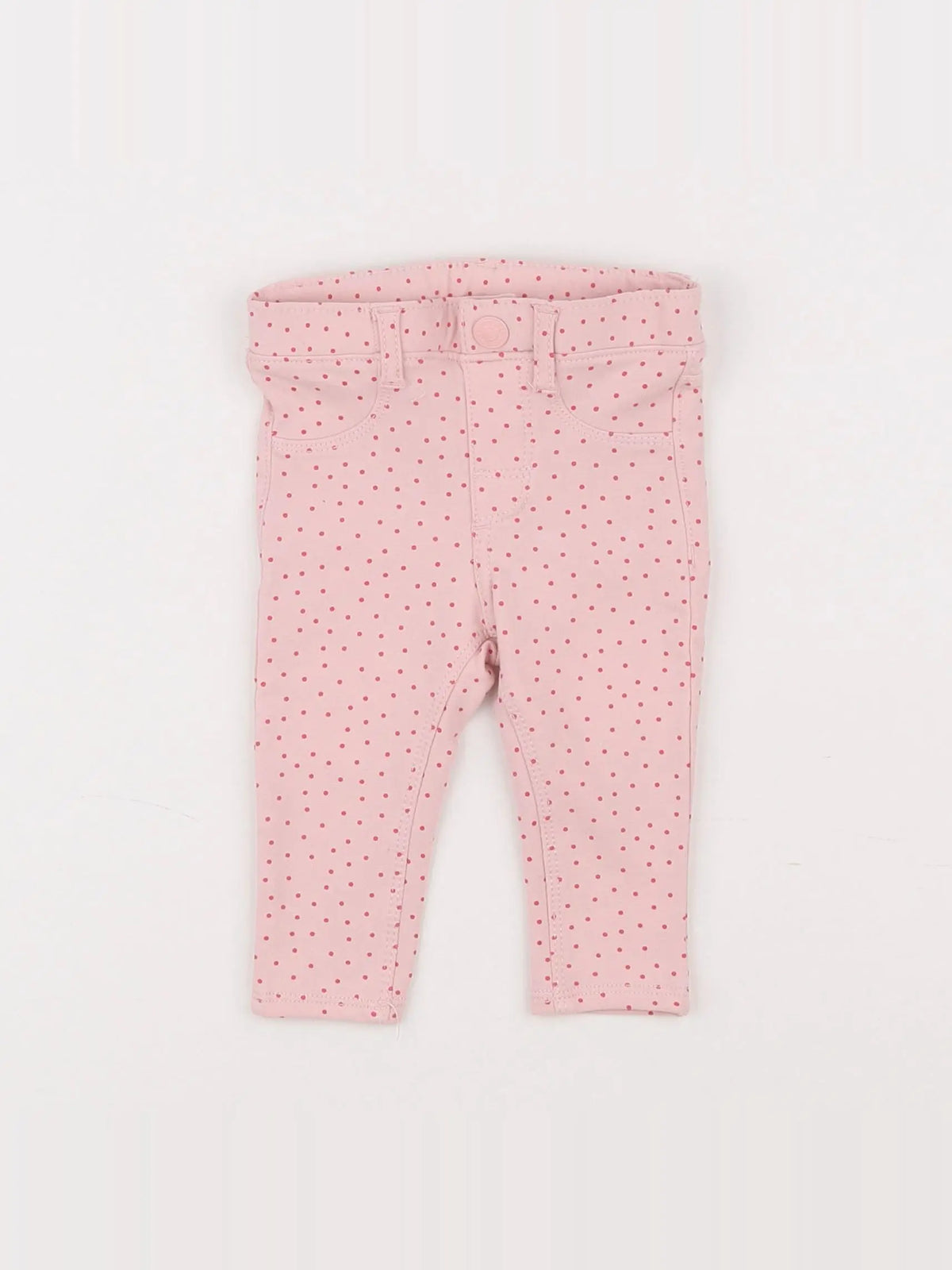 H&M - jegging rose - 6 mois