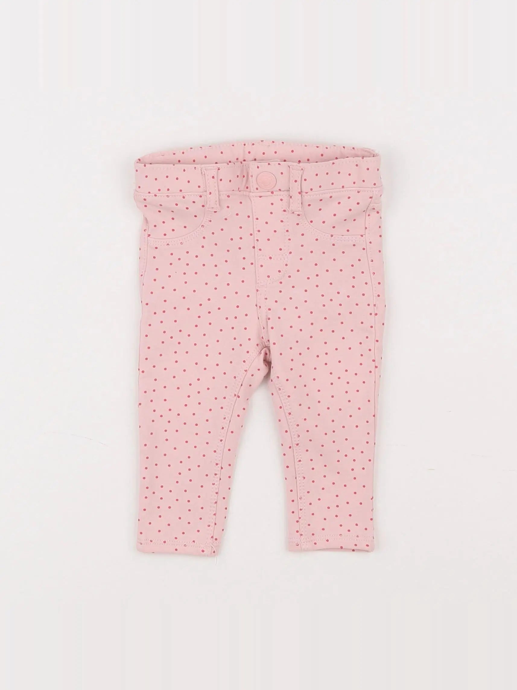 H&M - jegging rose - 6 mois