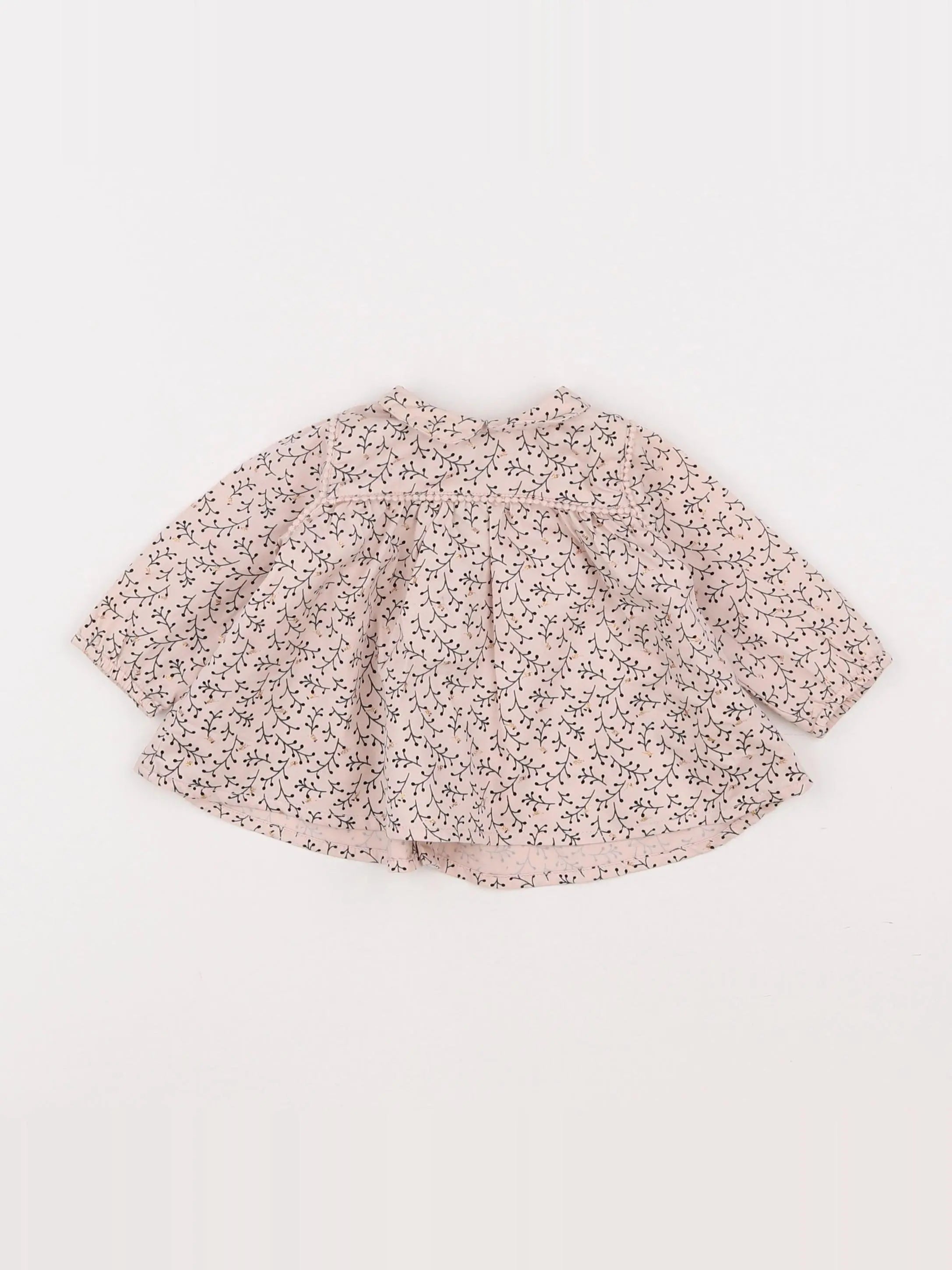 Boutchou - blouse noir, rose - 3 mois