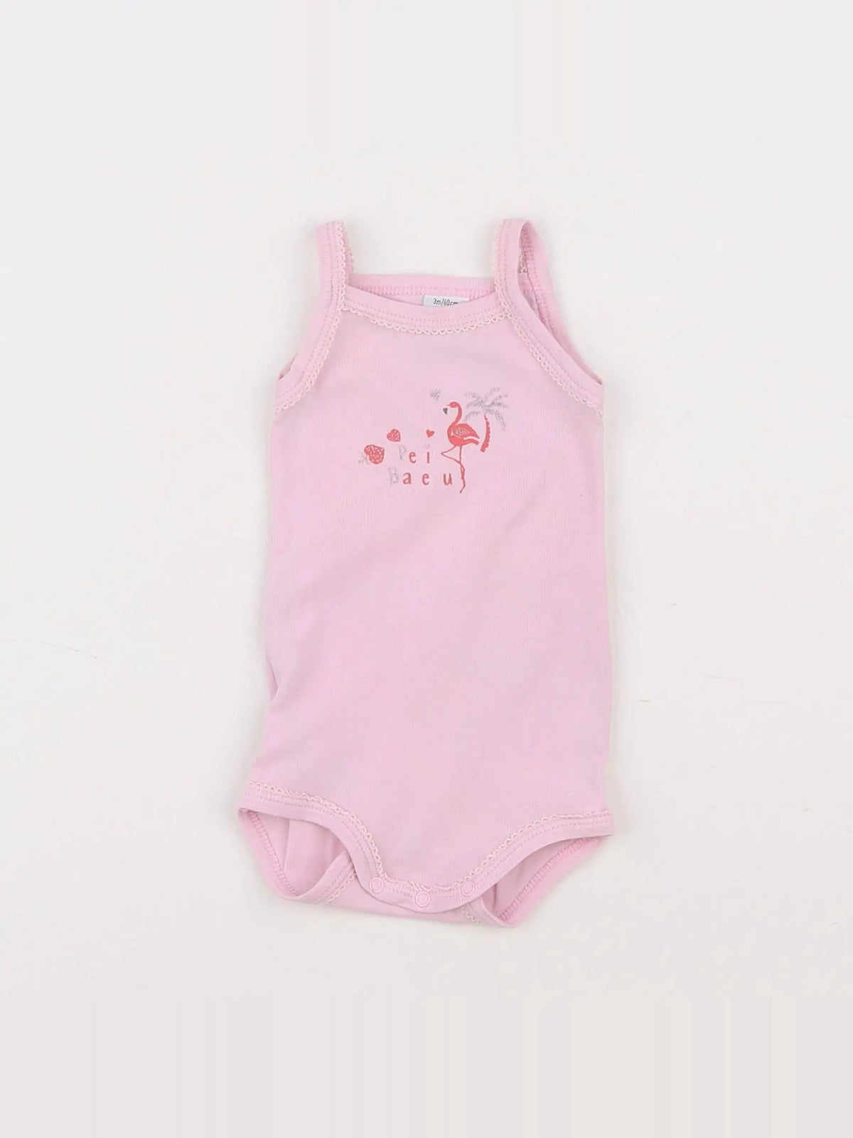 Petit Bateau - body rose - 3 mois