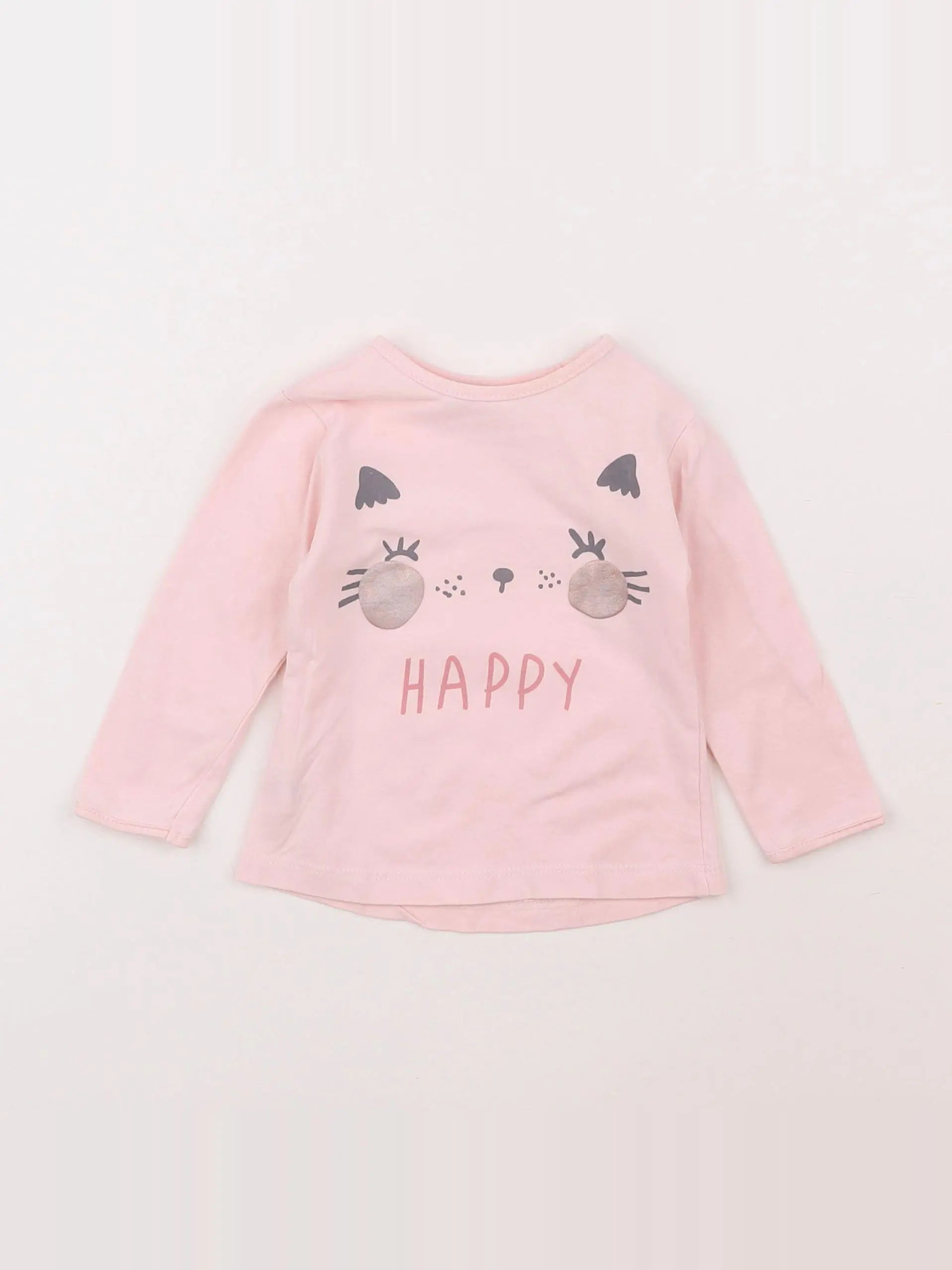 Sfera - tee-shirt rose - 3/6 mois