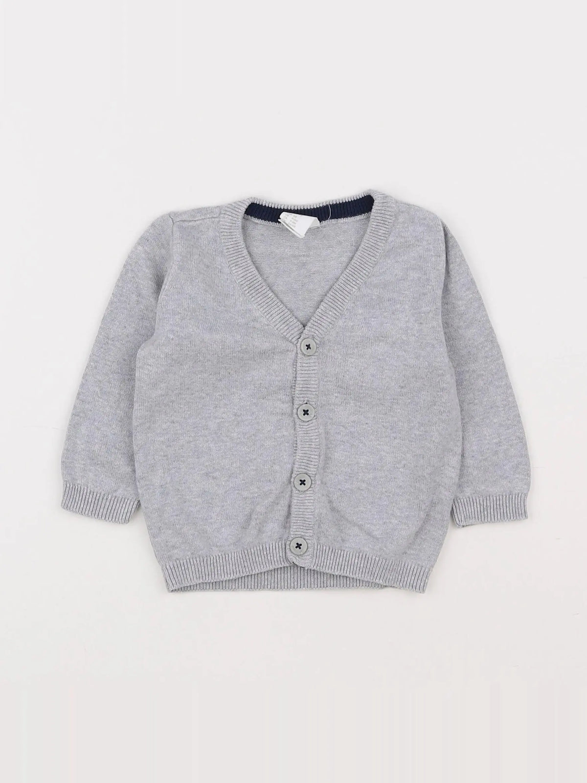 H&M - gilet gris - 3/6 mois