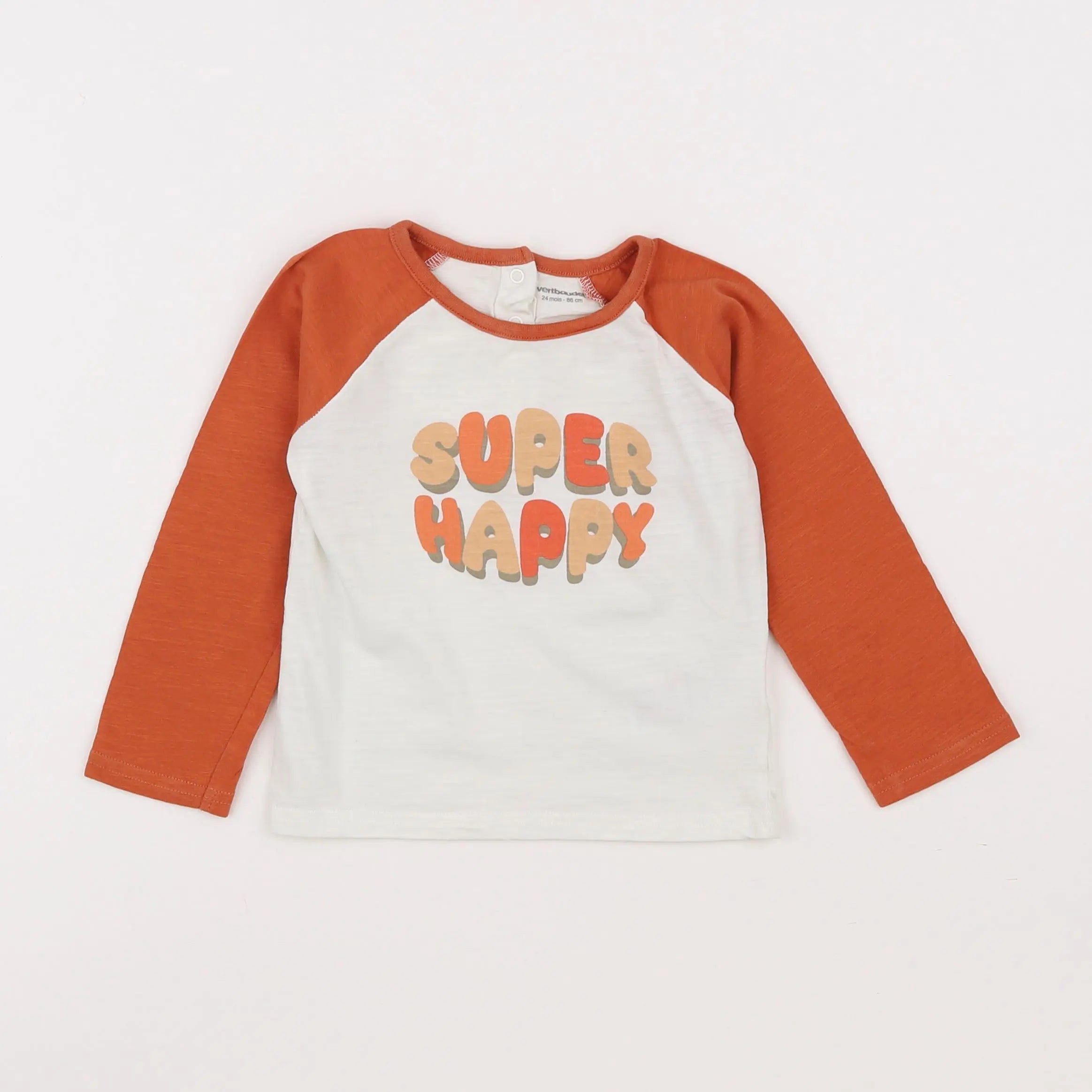 Vertbaudet - tee-shirt orange - 2 ans
