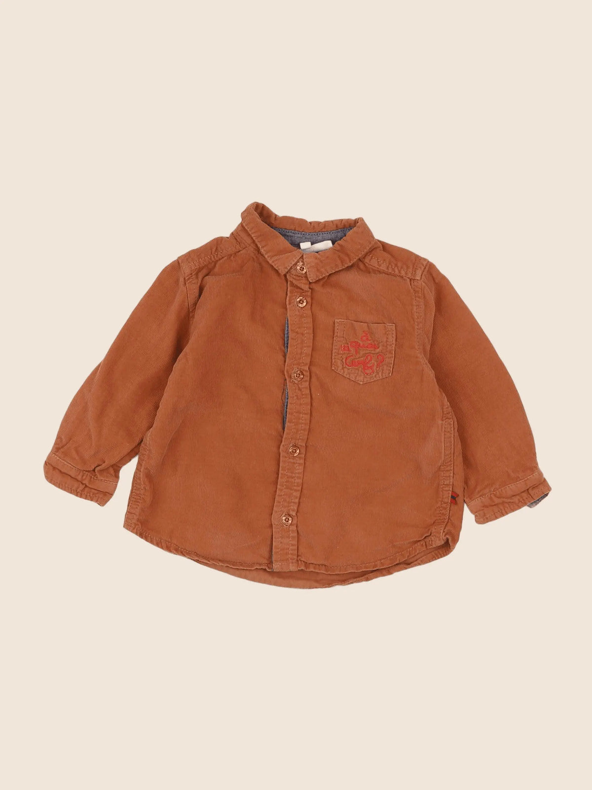 Cadet Rousselle - chemise orange - 12 mois