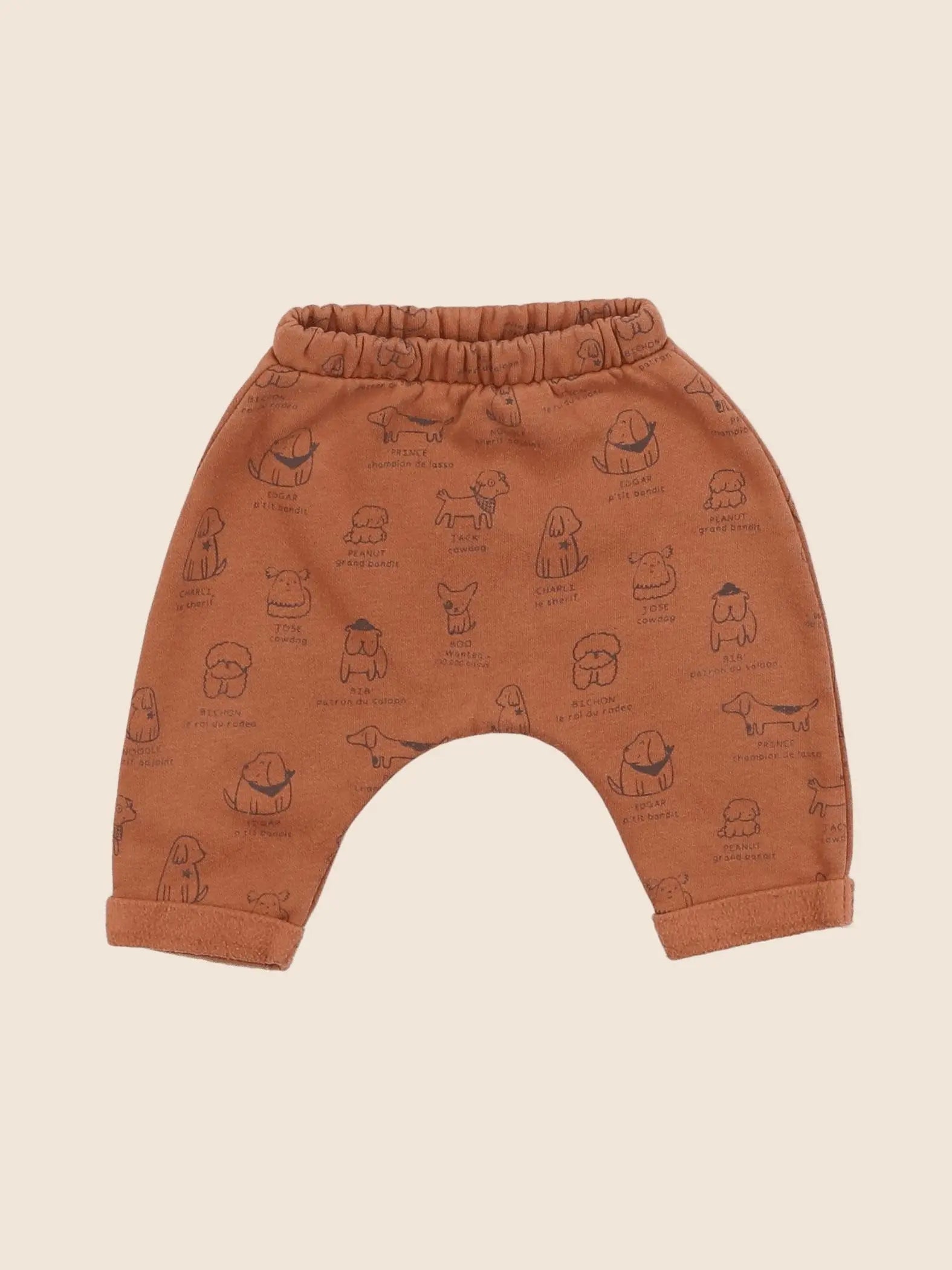 Vertbaudet - sarouel marron - 3 mois