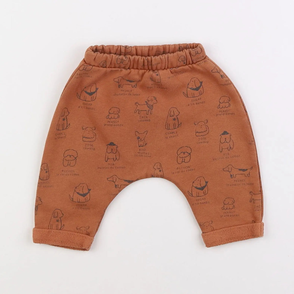 Vertbaudet - sarouel marron - 3 mois