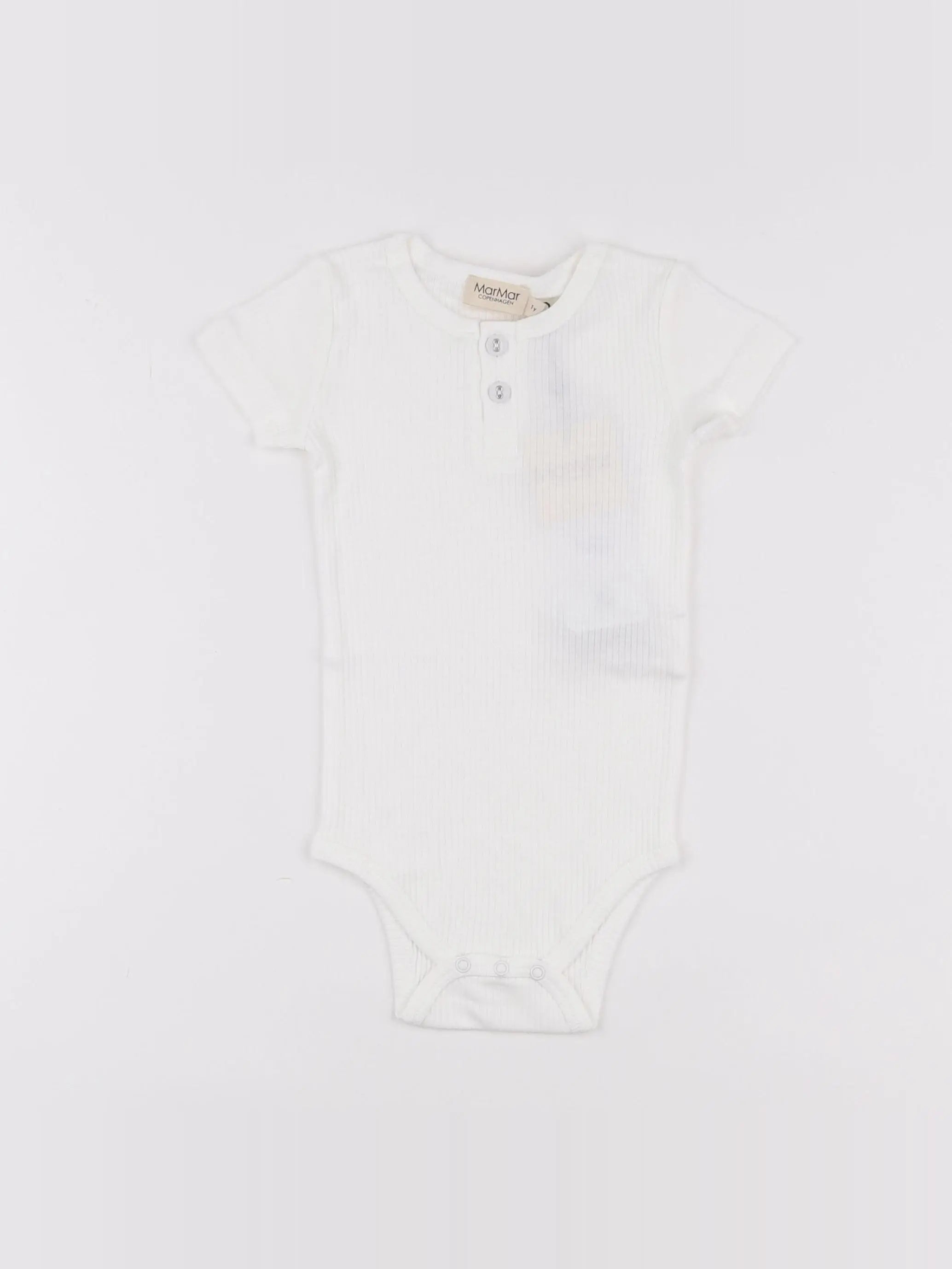 Body manches courtes avec boutons blanc