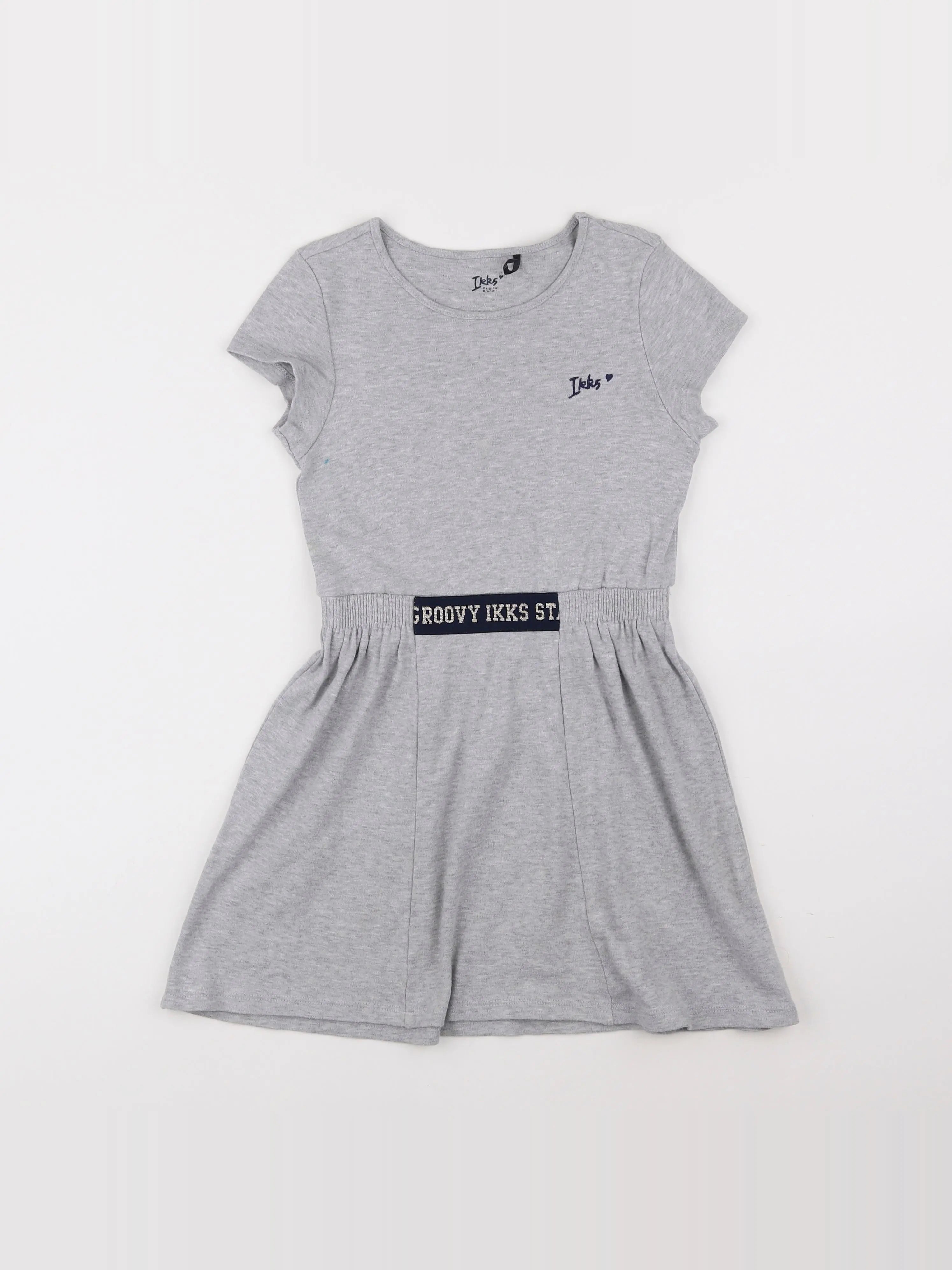 IKKS - robe gris - 8 ans