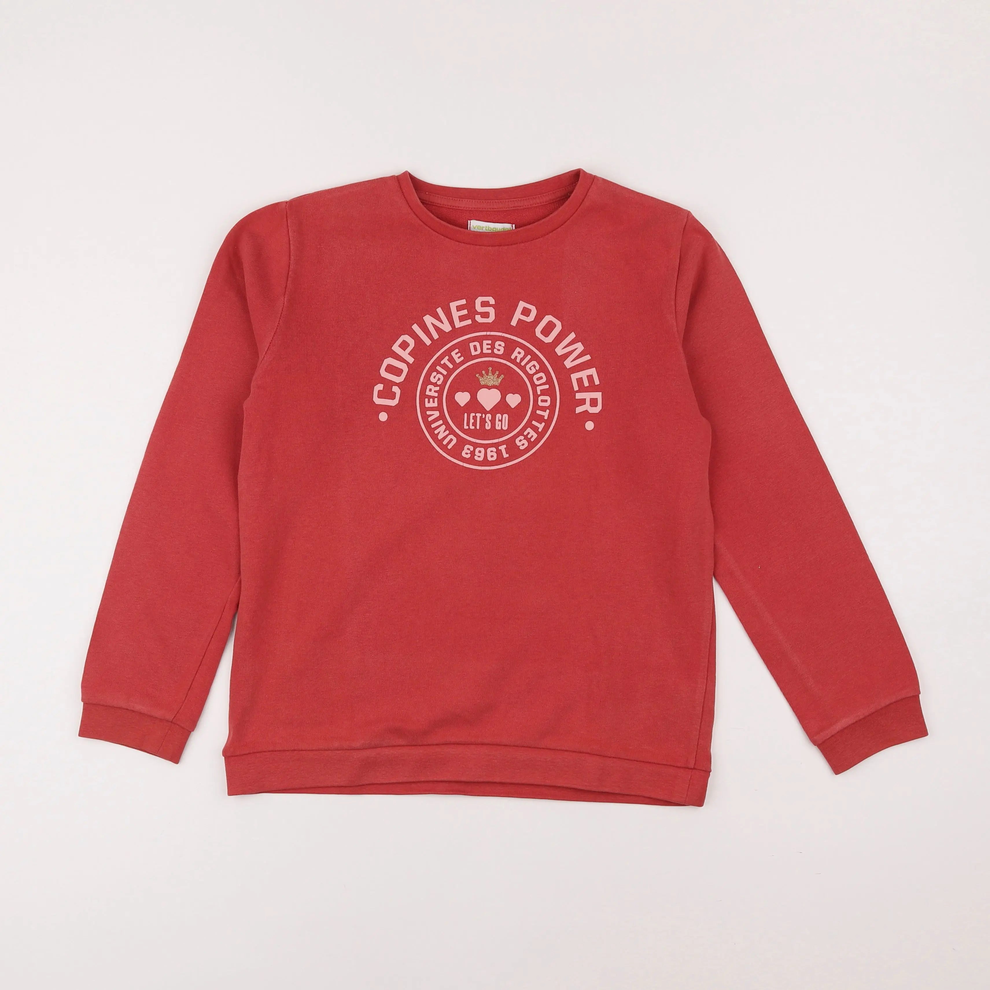 Vertbaudet - sweat rose - 12 ans