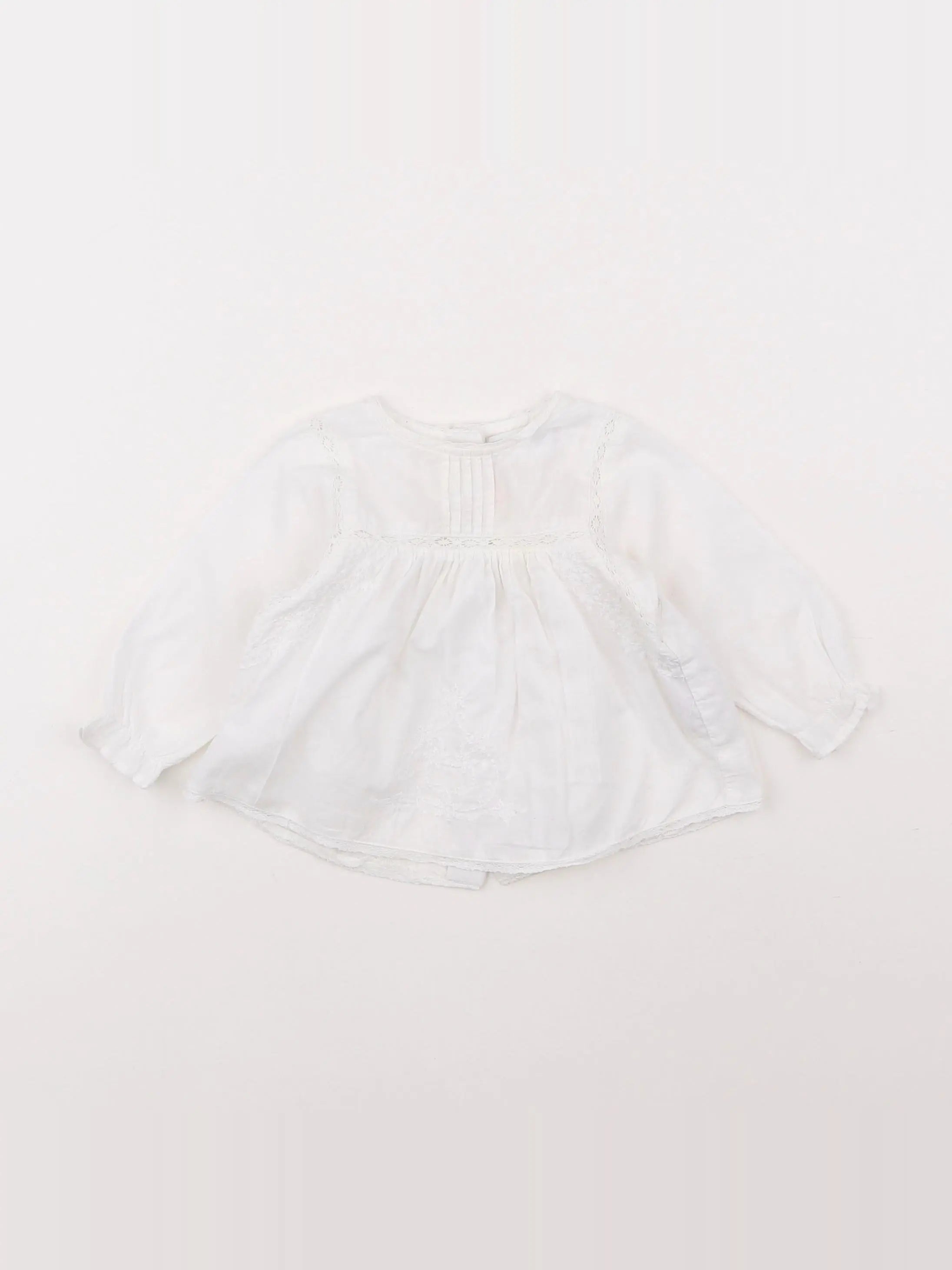 Zara - blouse blanc - 3/6 mois