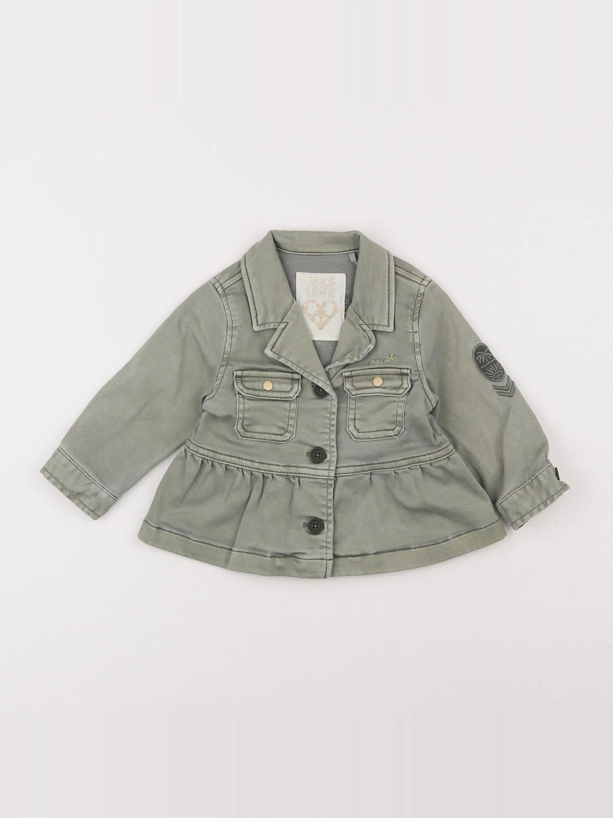 IKKS - veste imprimé au dos vert - 12 mois