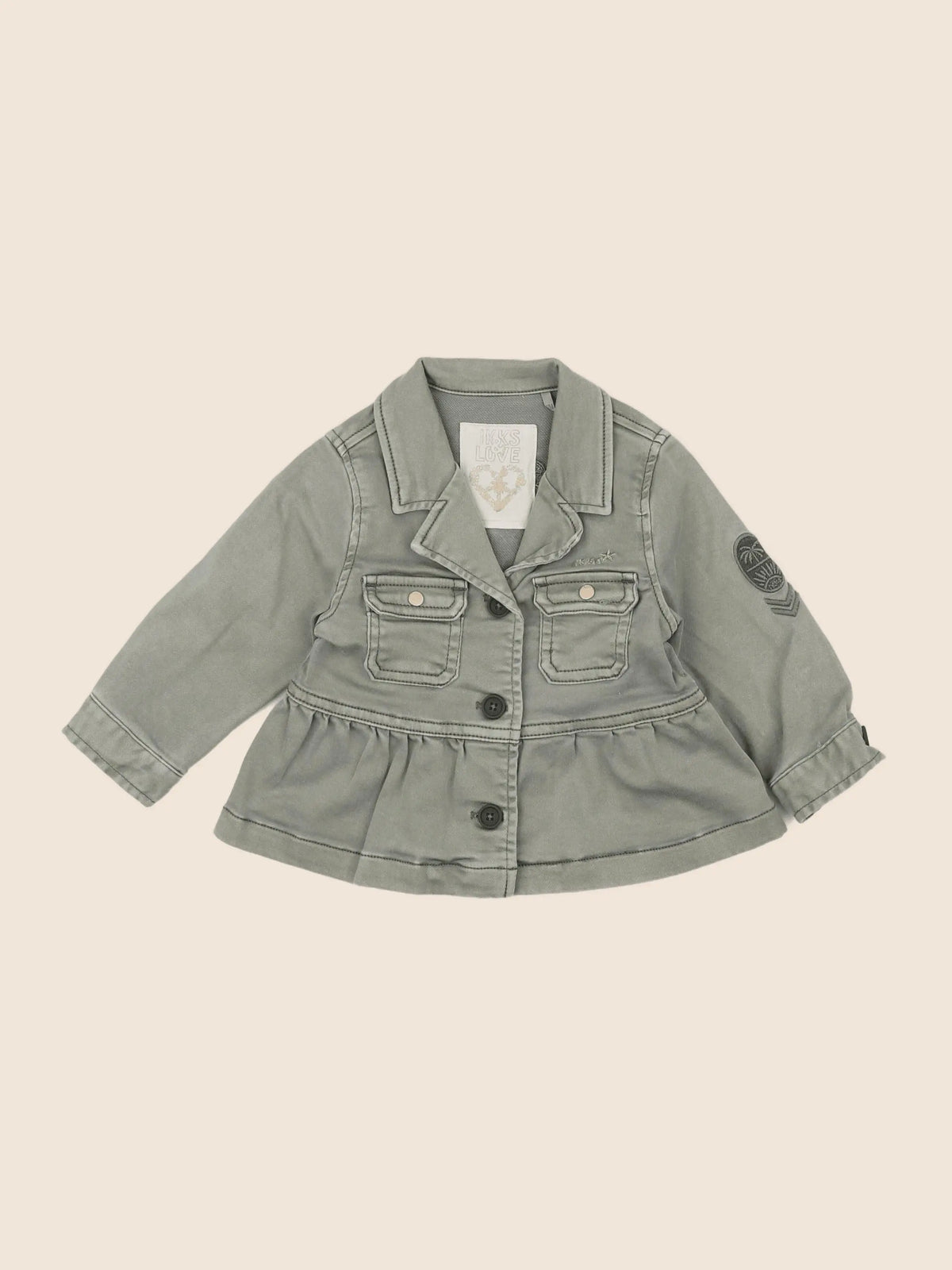 IKKS - veste imprimé au dos vert - 12 mois