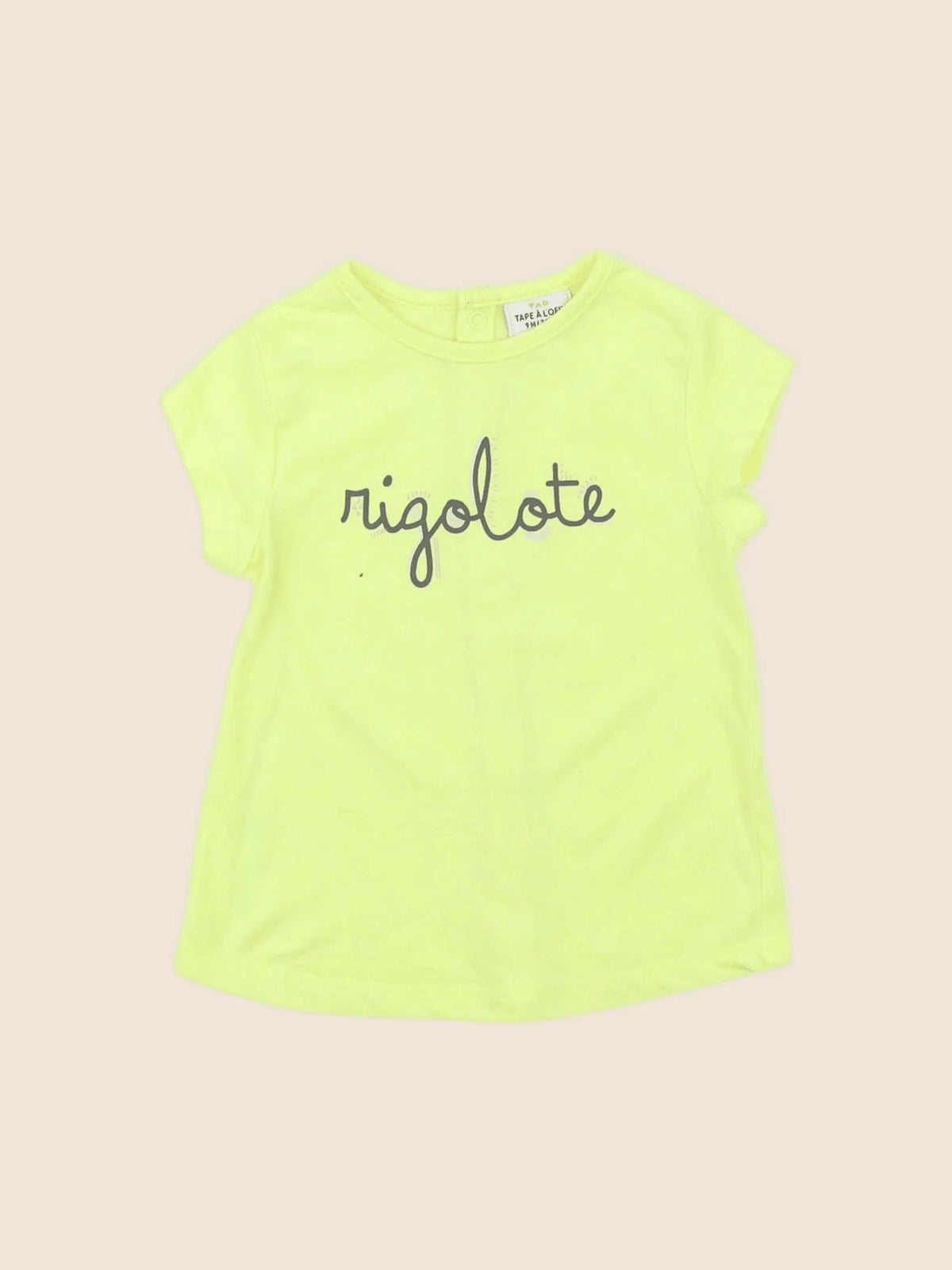 Tape à l'oeil - tee-shirt jaune fluo - 9 mois