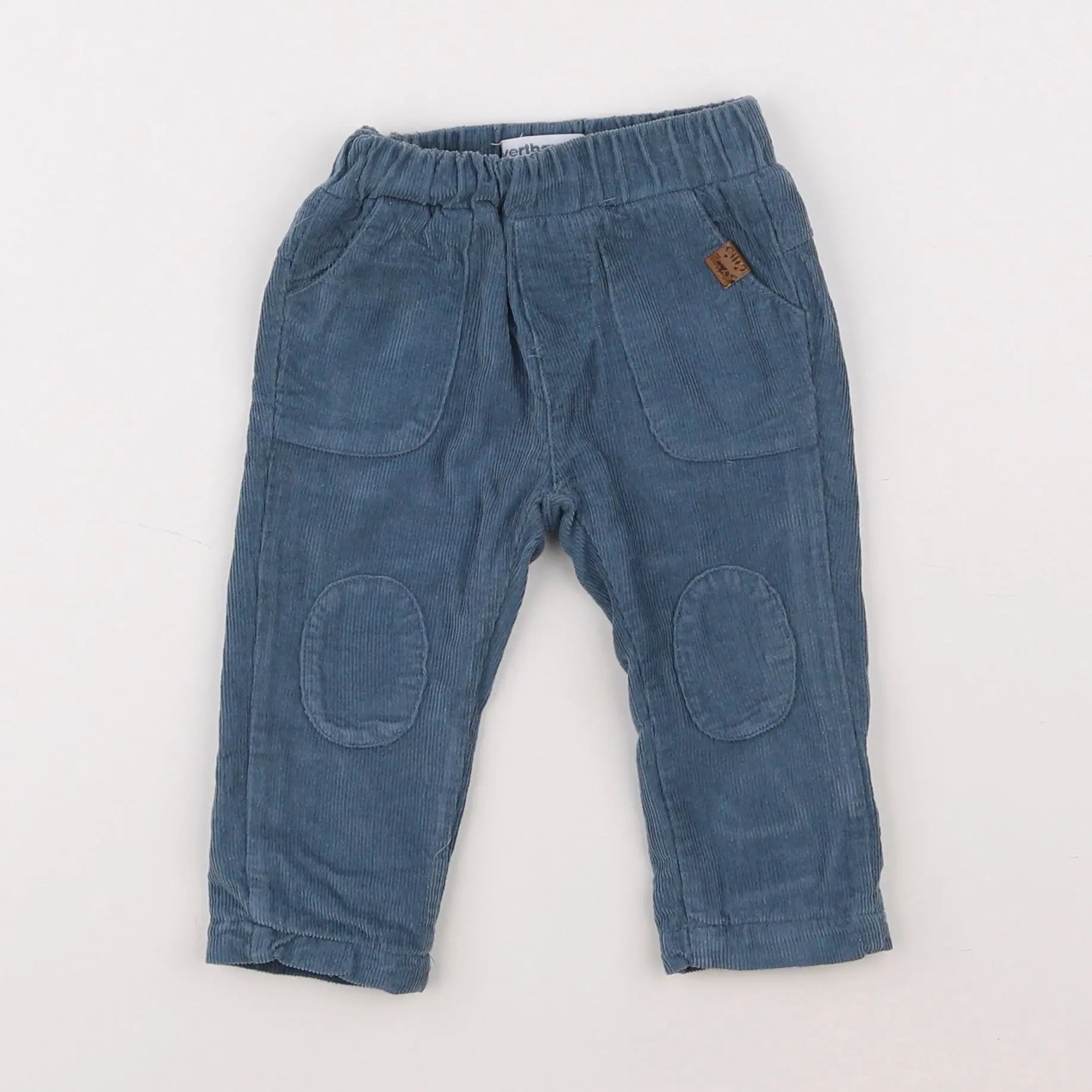 Vertbaudet - pantalon doublé bleu - 3 mois
