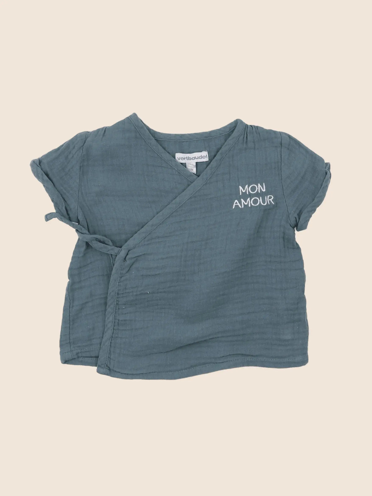 Vertbaudet - blouse vert - 12 mois