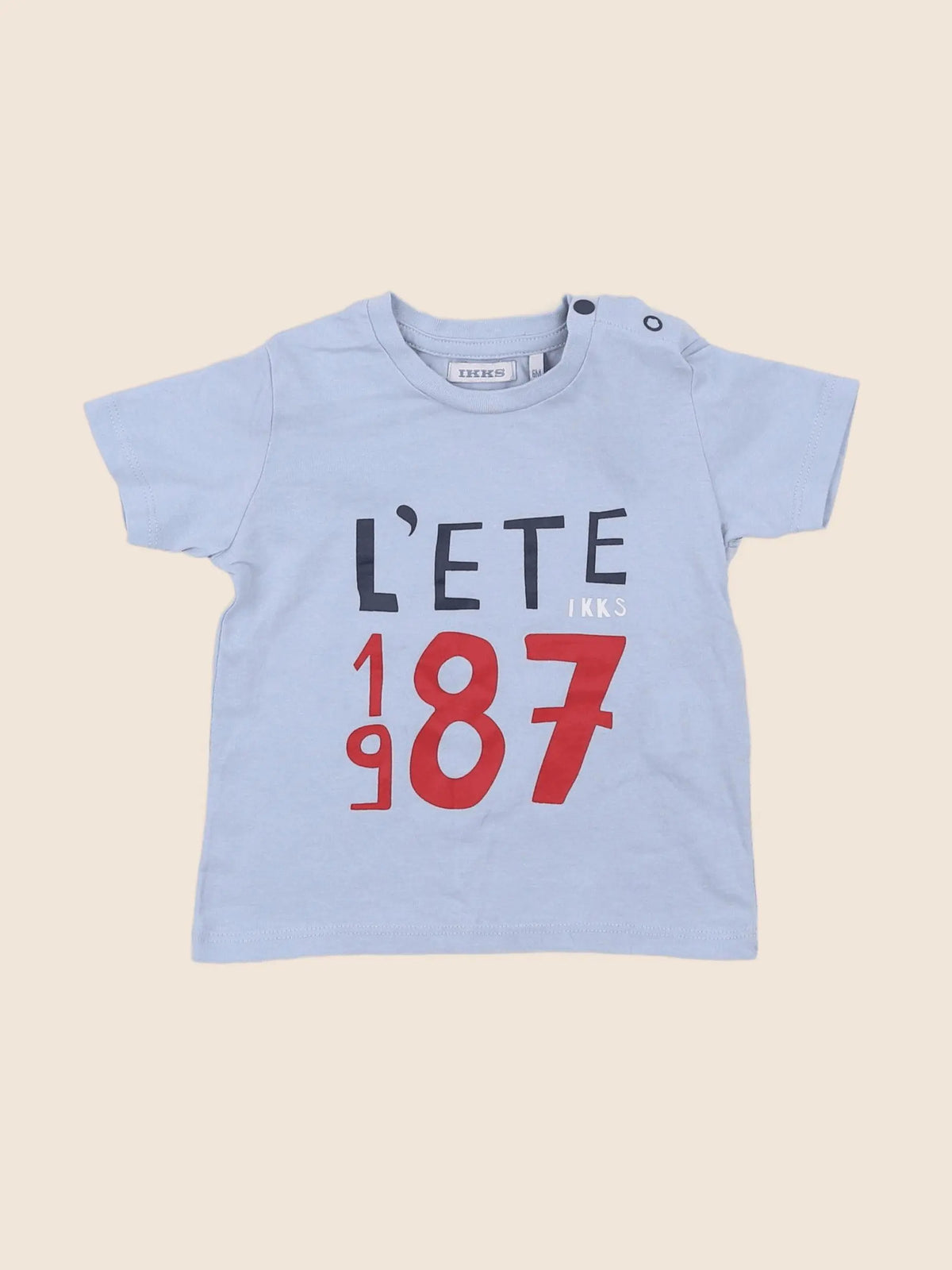 IKKS - tee-shirt bleu - 6 mois
