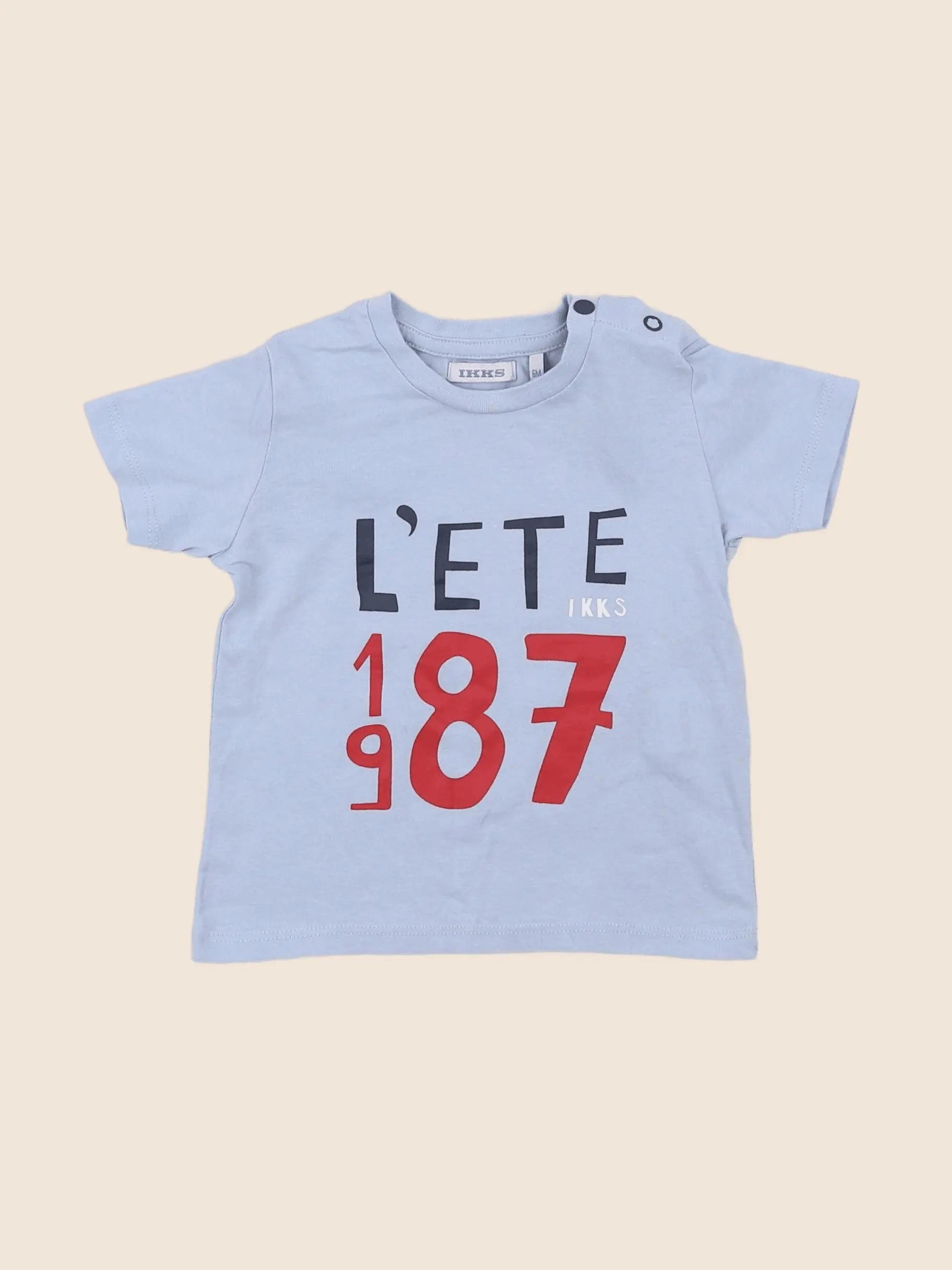 IKKS - tee-shirt bleu - 6 mois