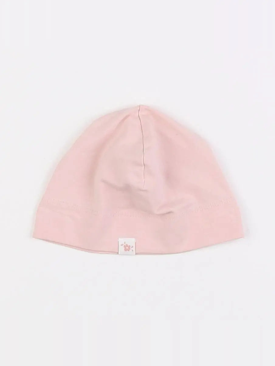 H&M - bonnet rose - 3/6 mois