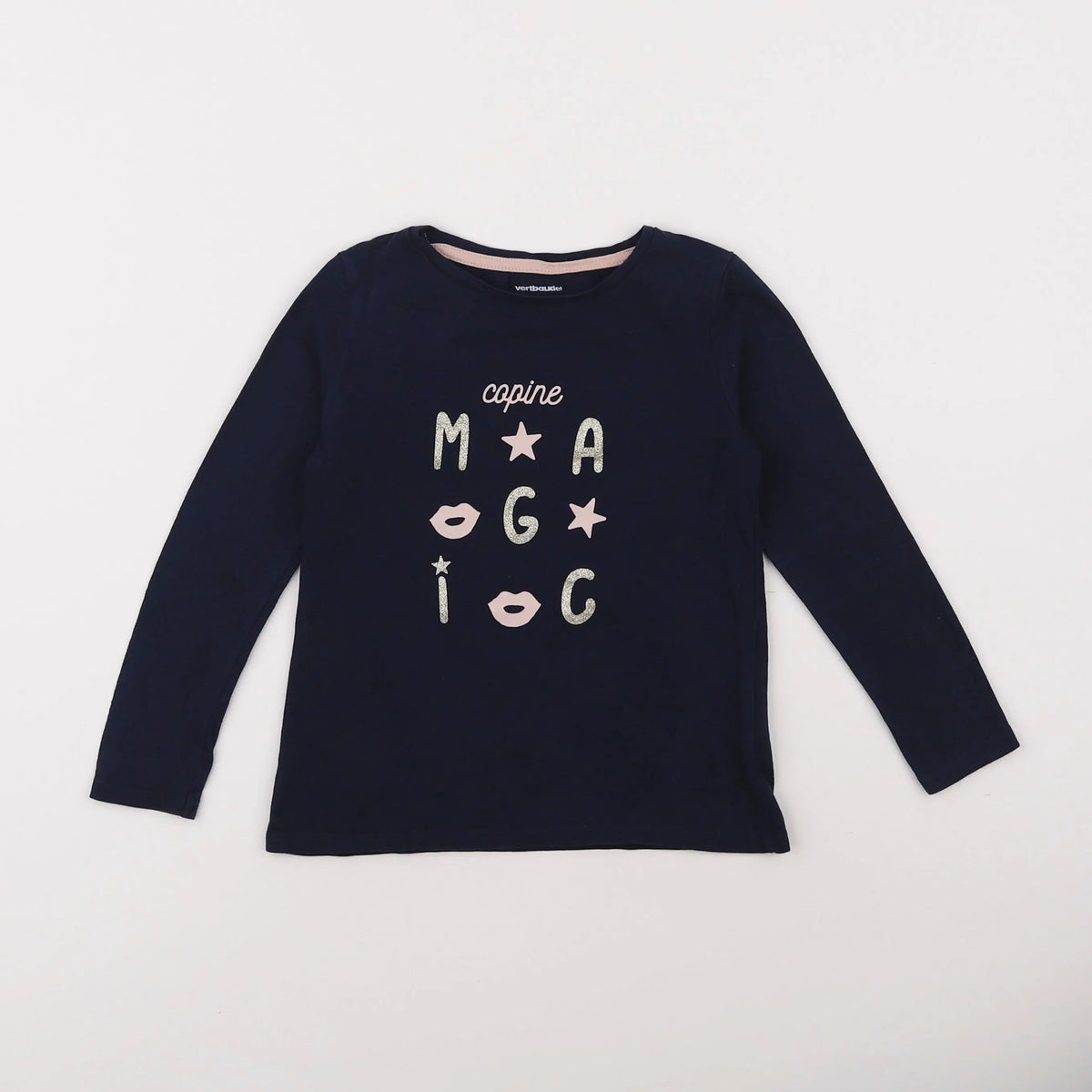 Vertbaudet - tee-shirt bleu - 5 ans