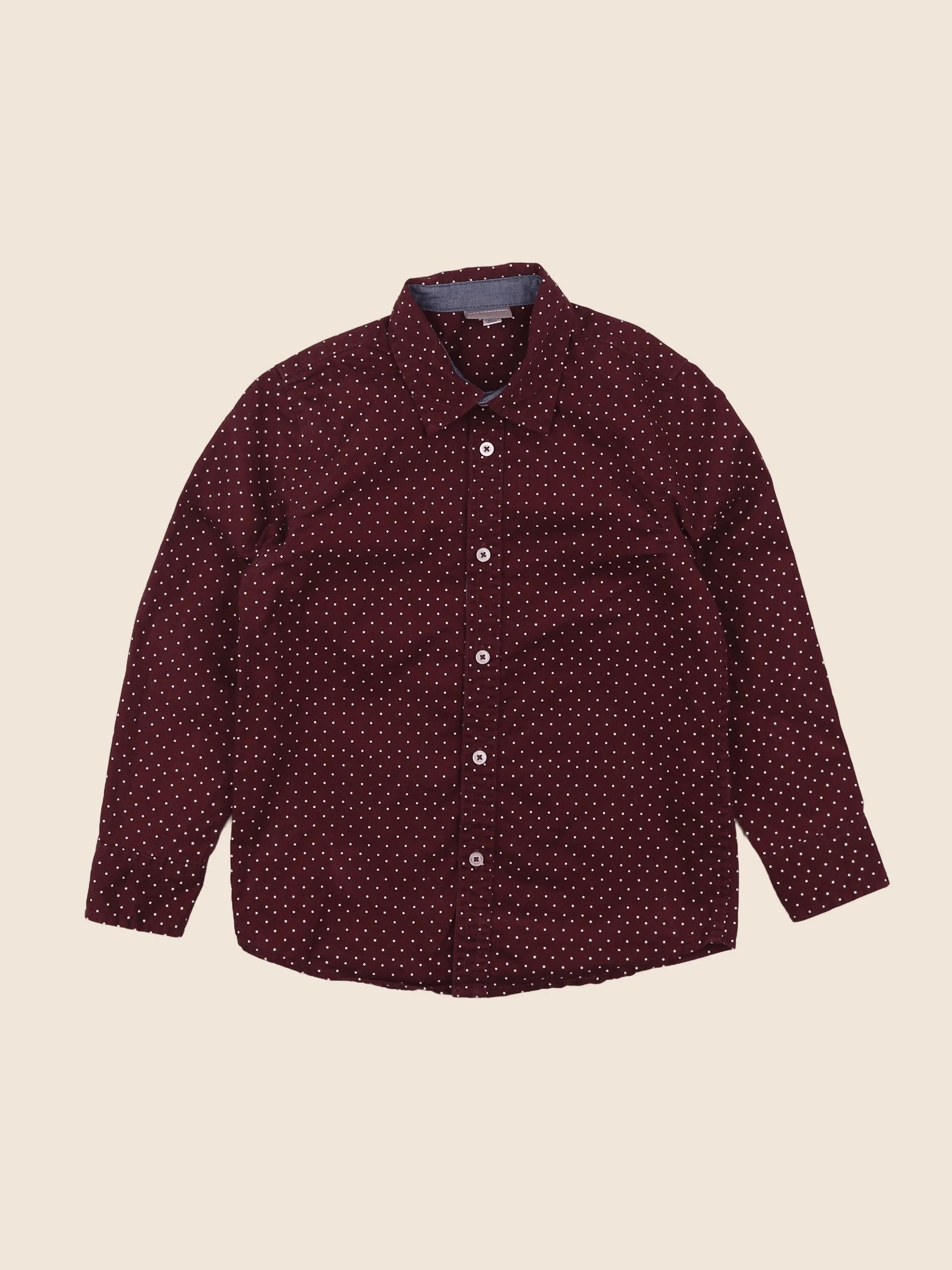 Vertbaudet - chemise rouge - 8 ans