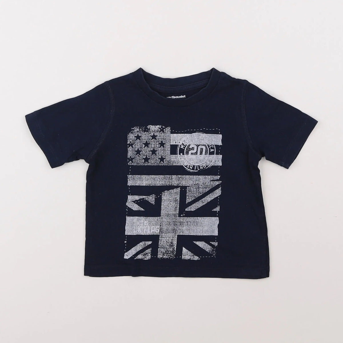 Vertbaudet - tee-shirt bleu - 2 ans