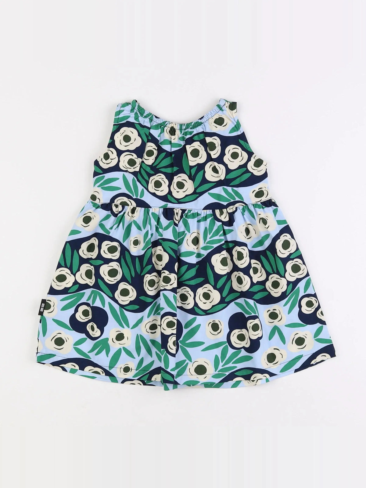 Uniqlo - robe vert - 12/18 mois