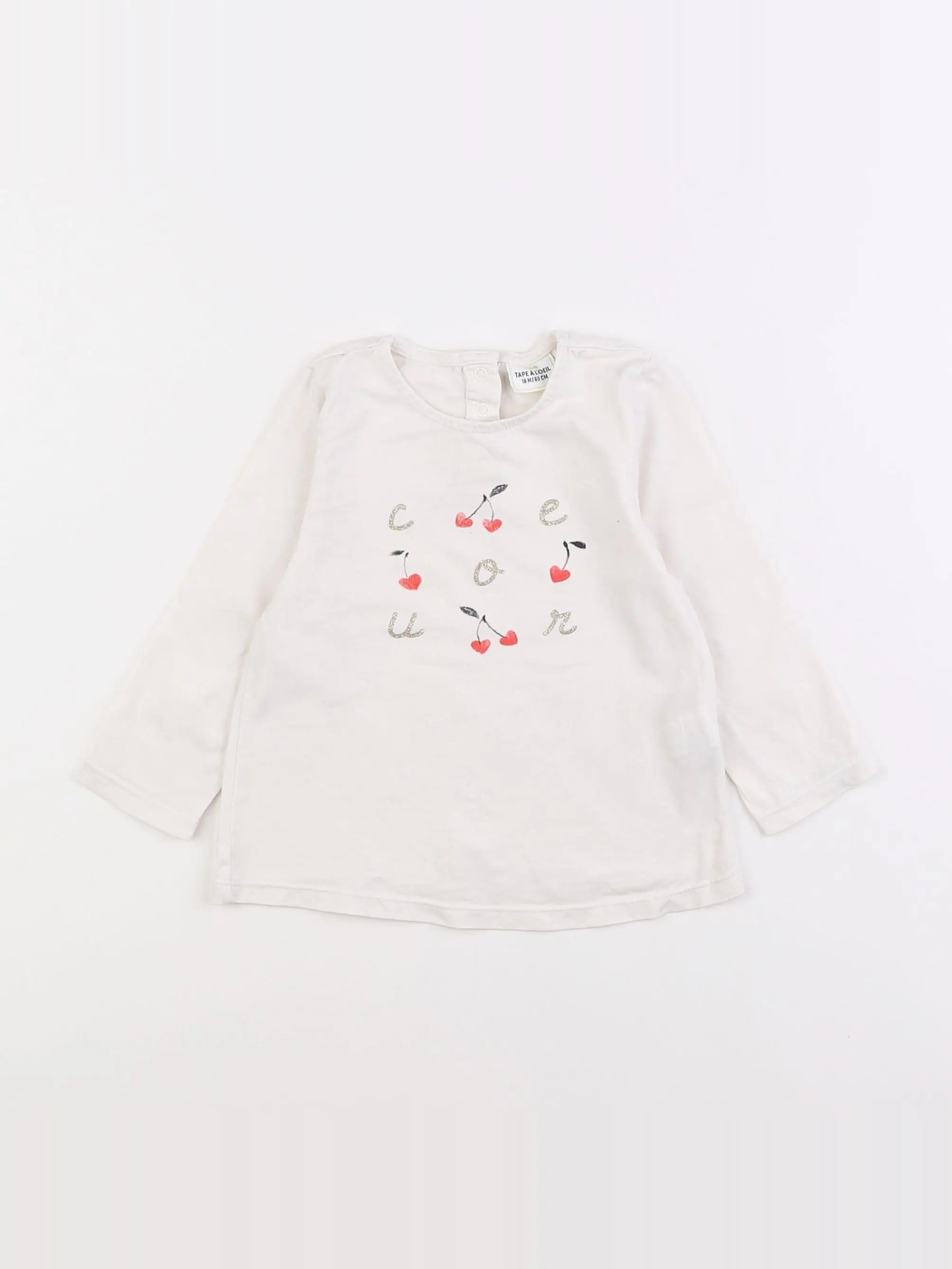 Tape à l'oeil - tee-shirt blanc - 18 mois