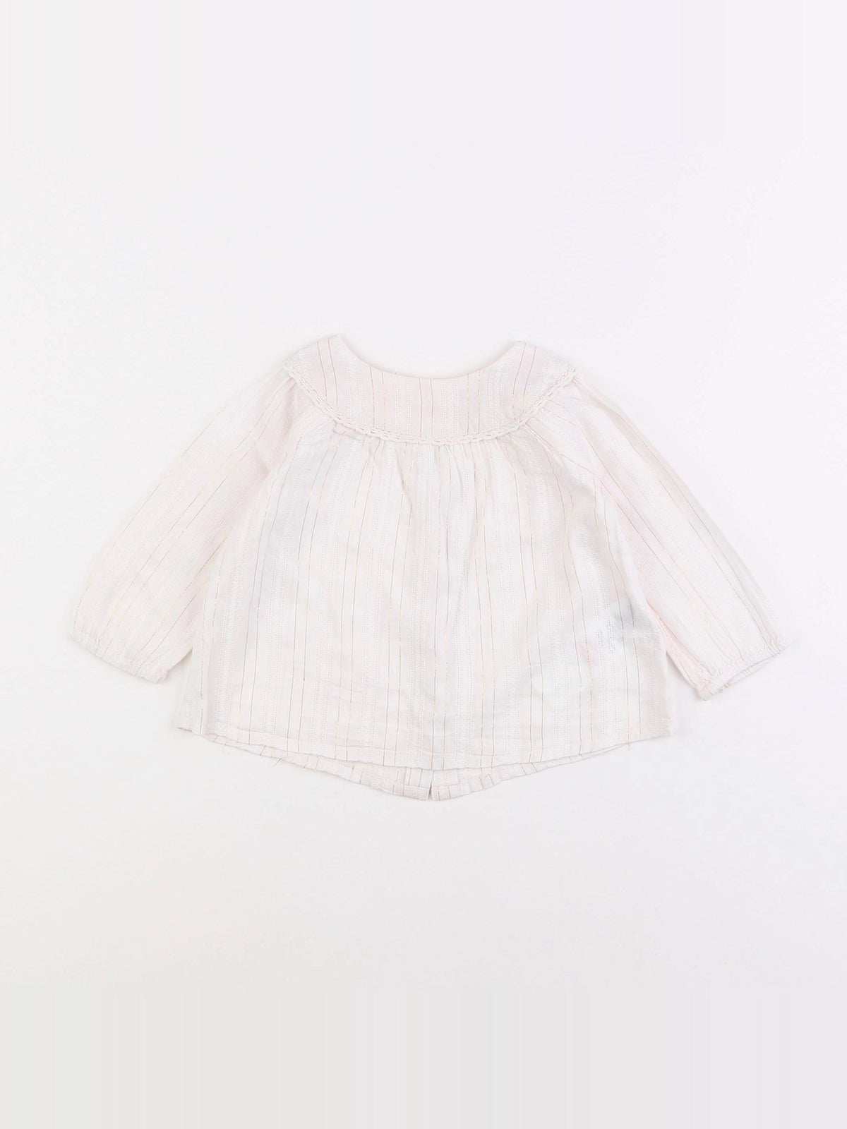 Cyrillus - blouse blanc, or - 6 mois