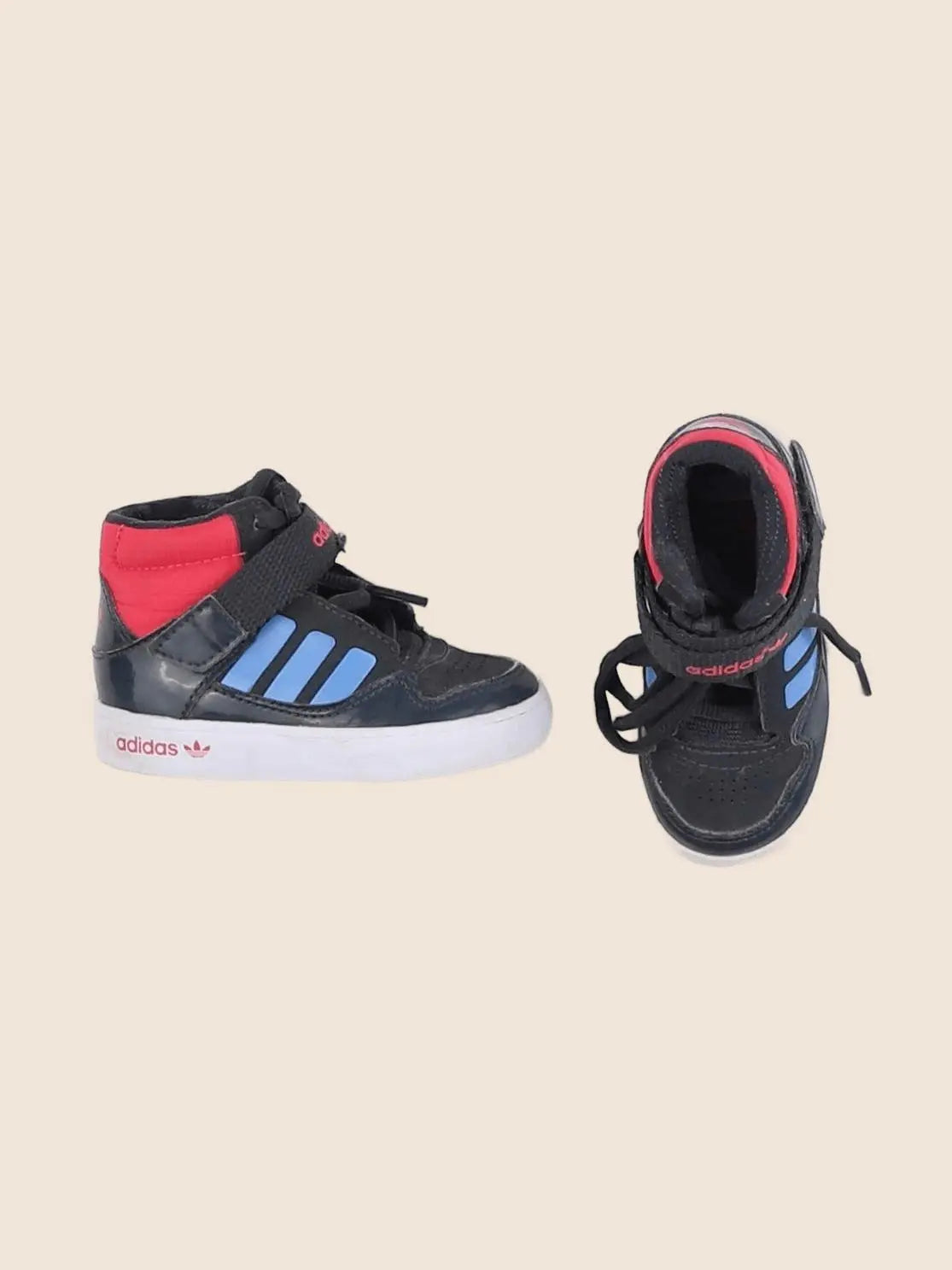 Adidas - tennis à scratch/ lacets multicolore - pointure 20
