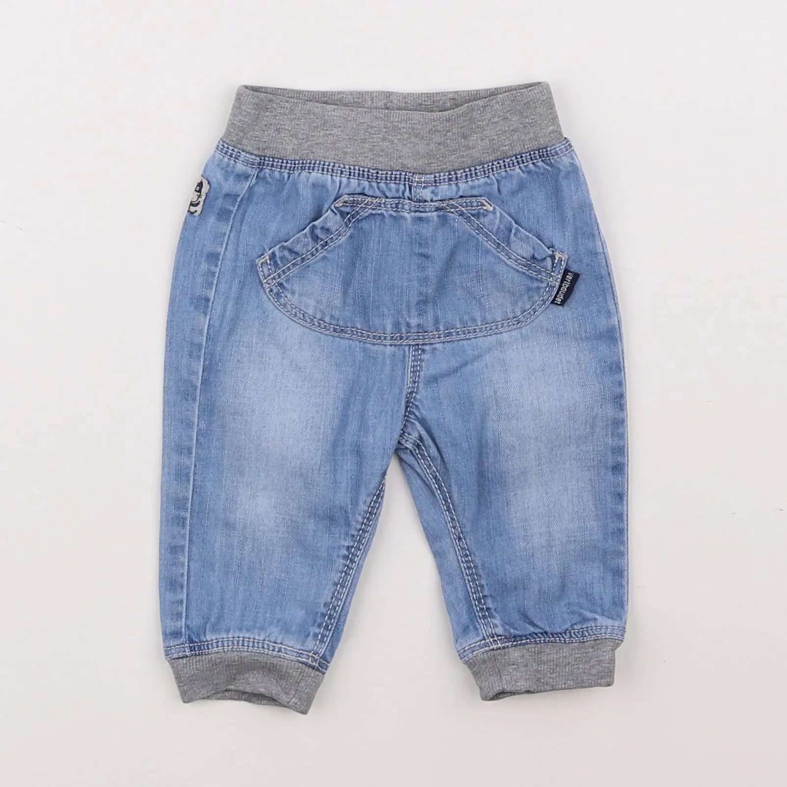 Vertbaudet - jegging bleu - 3 mois