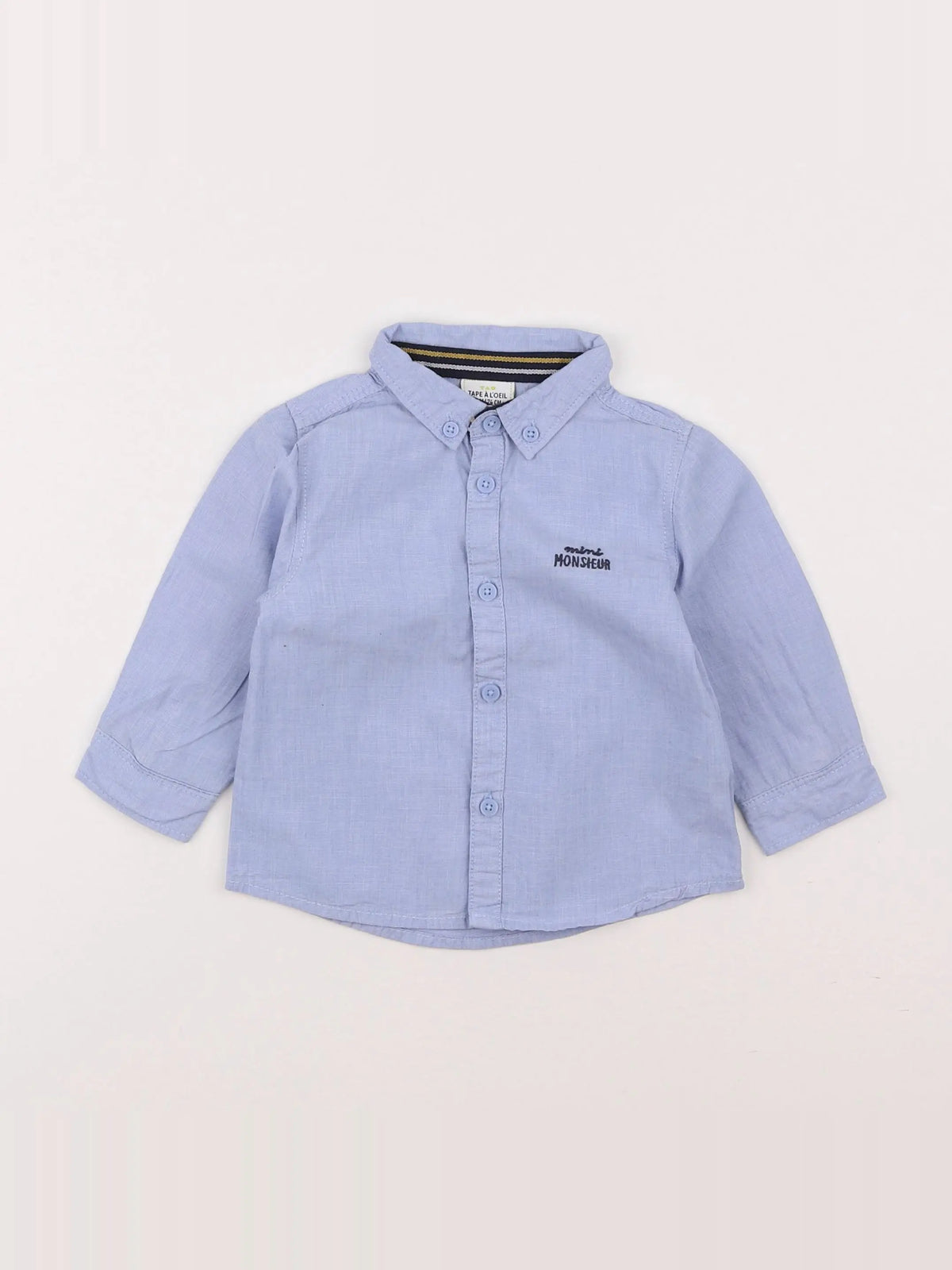 Tape à l'oeil - chemise bleu - 12 mois