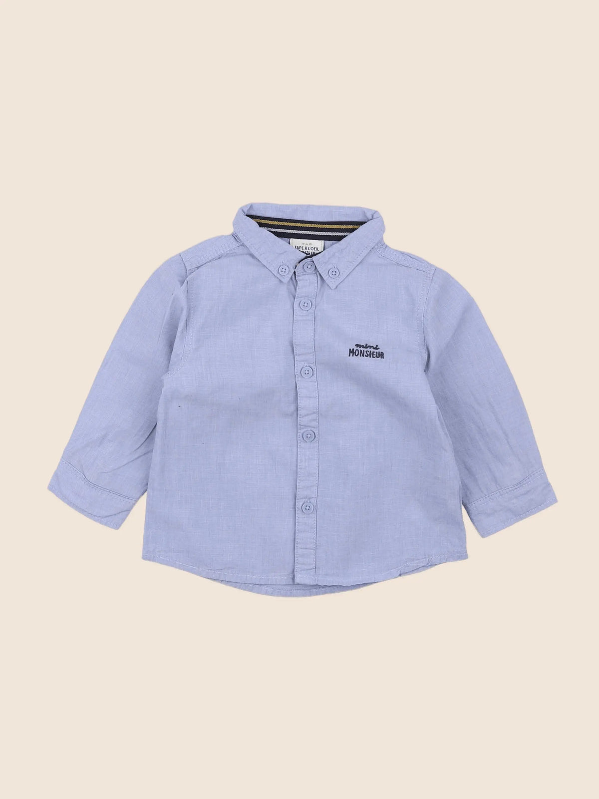 Tape à l'oeil - chemise bleu - 12 mois