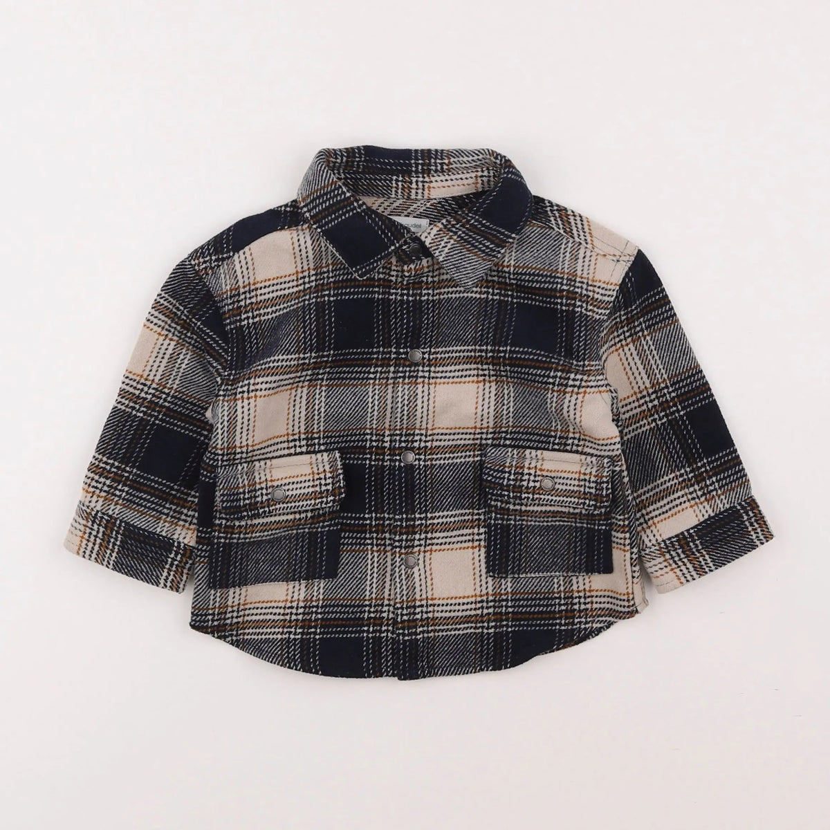 Vertbaudet - chemise gris - 12 mois