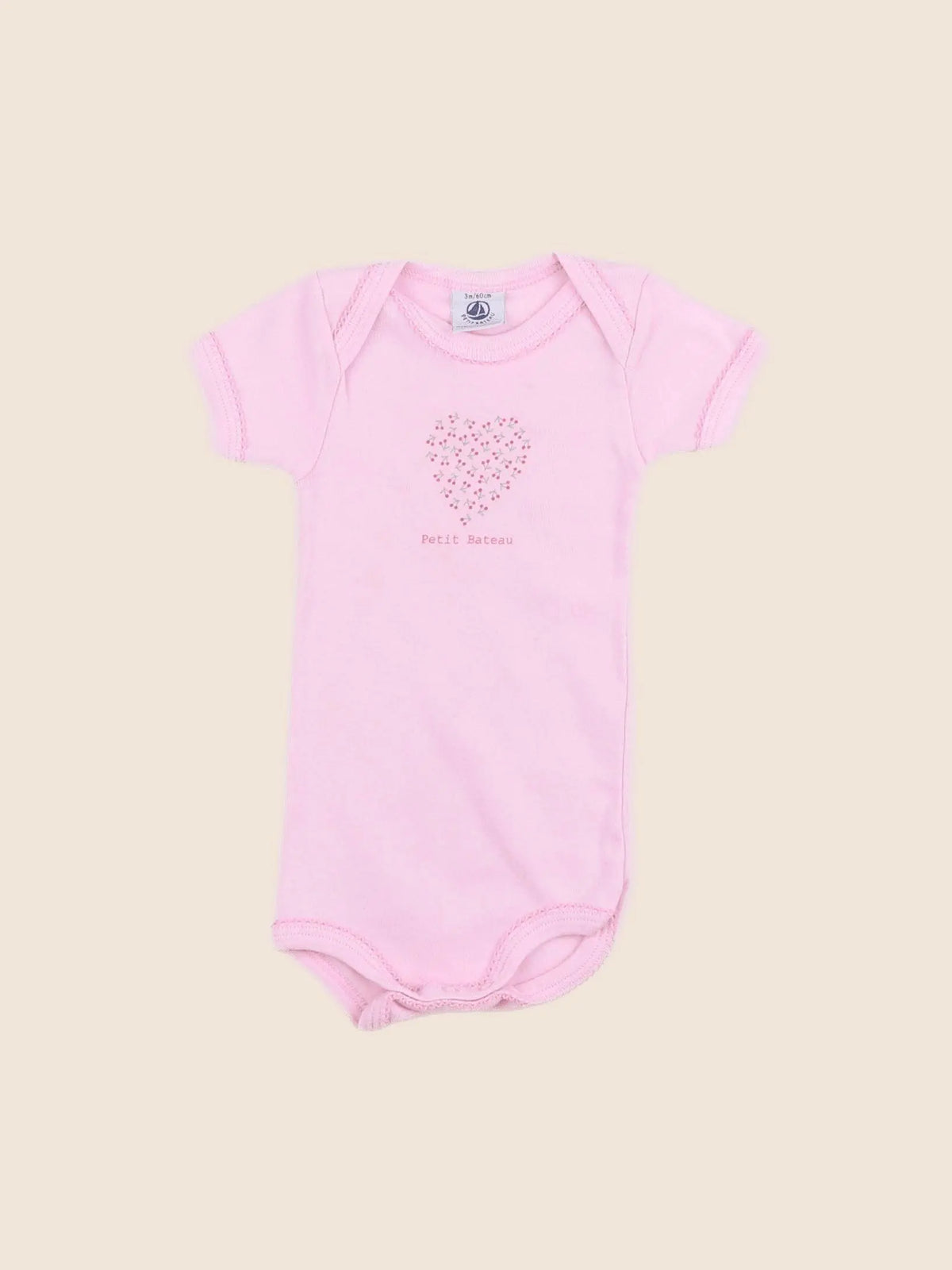 Petit Bateau - body rose - 3 mois